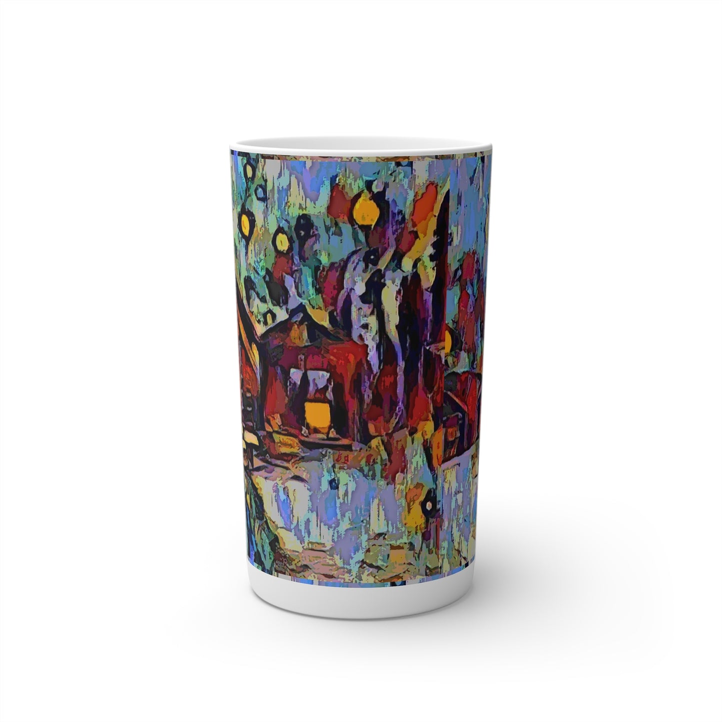 Conical Coffee Mugs (3oz, 8oz, 12oz) ... A Very Abstract "Mountain Winter Scene" ... Original Works. Copyright Phot's Photo_LODA: Les Objets D'Art. December 2023 ...