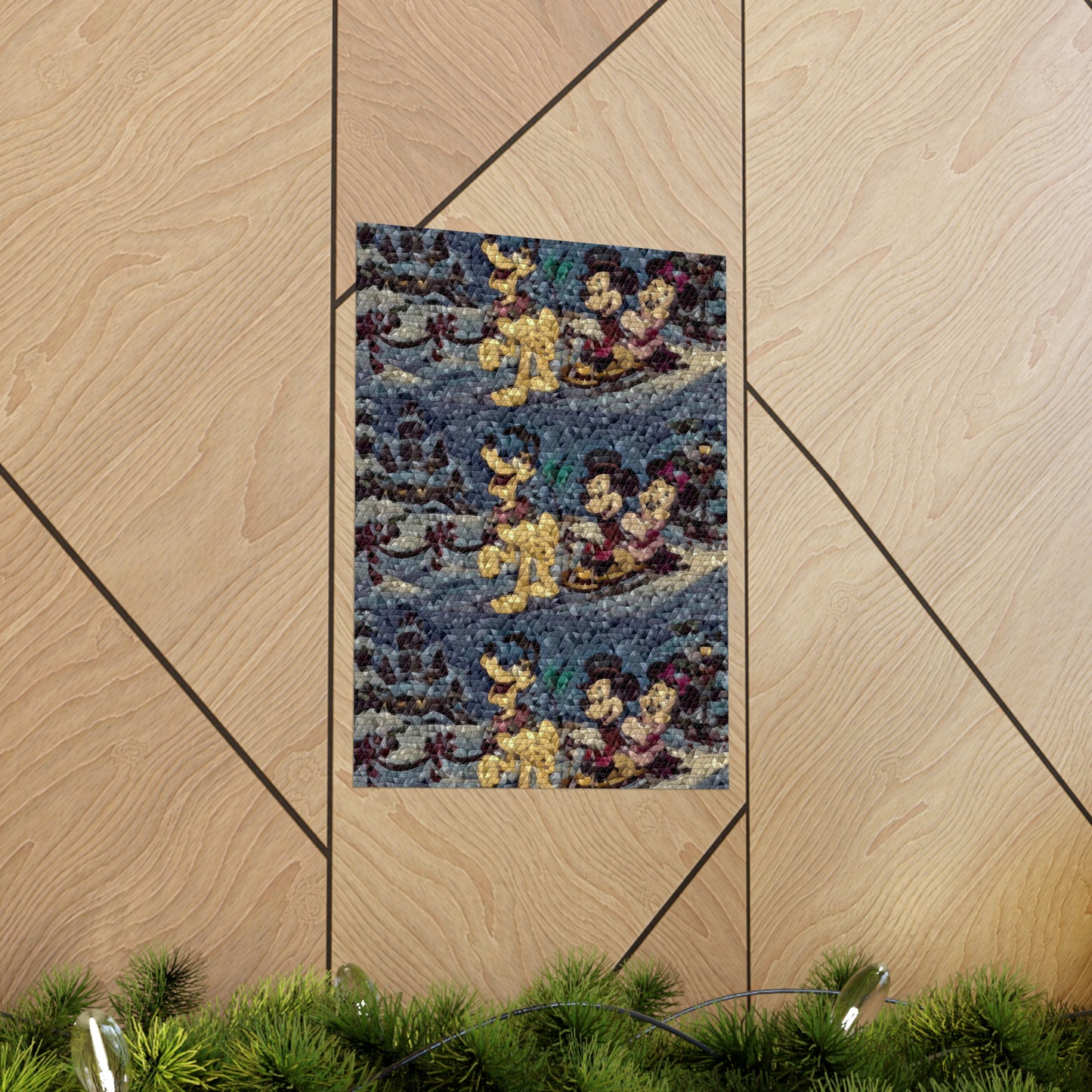 Matte Vertical Posters ... Mickey_N_Minnie Mouse & Pluto ... "A Winter Sleigh Ride" ... Original Works. Winter 2023 ...