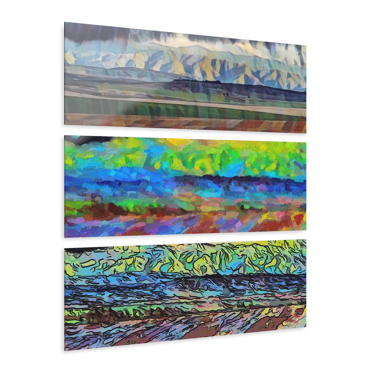 Acrylic Prints (Triptych) ... On-The-Prairie .. "The Storm Is Brewing" ... Central Idaho: November 2023 ... Original Works  ...