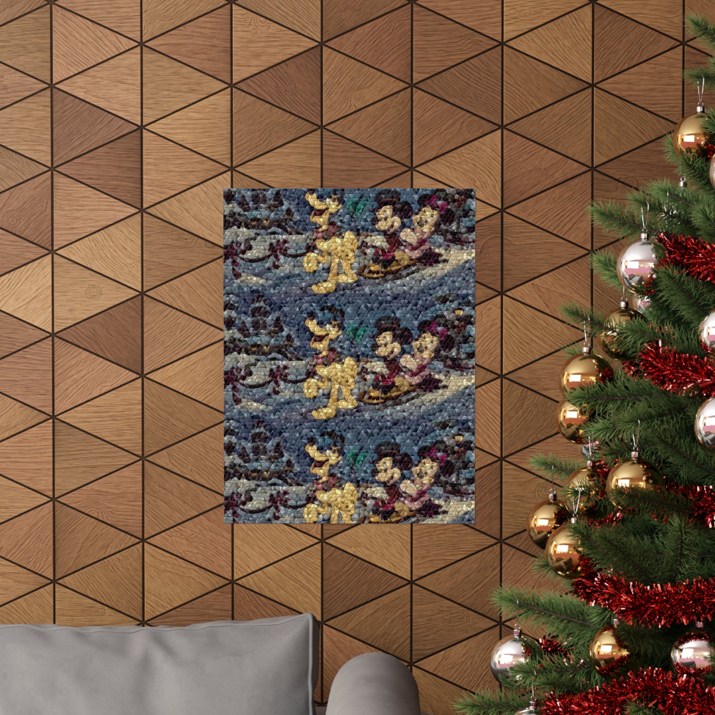 Matte Vertical Posters ... Mickey_N_Minnie Mouse & Pluto ... "A Winter Sleigh Ride" ... Original Works. Winter 2023 ...
