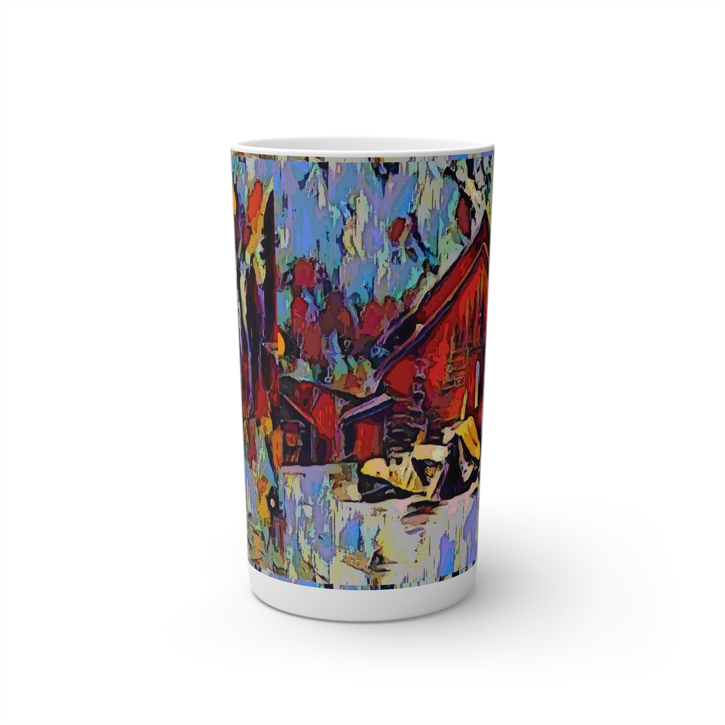 Conical Coffee Mugs (3oz, 8oz, 12oz) ... A Very Abstract "Mountain Winter Scene" ... Original Works. Copyright Phot's Photo_LODA: Les Objets D'Art. December 2023 ...