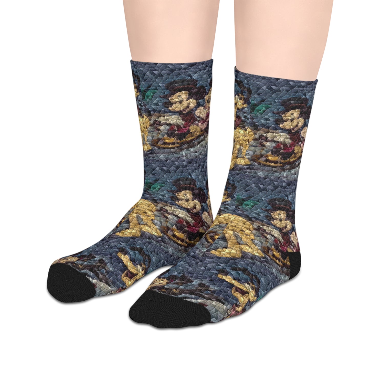 Mid-length Socks ... Mickey_N_Minnie Mouse & Pluto ... "A Winter Sleigh Ride" ... Original Works. Winter 2023 ...