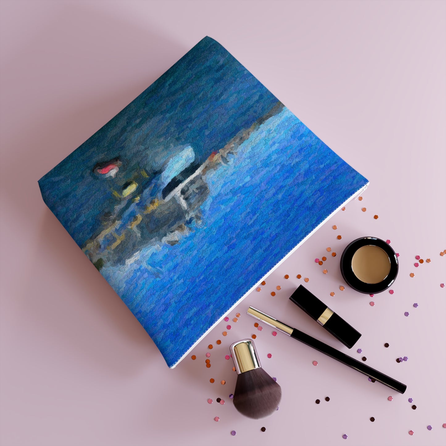 Cotton Cosmetic Bag ... Into Vancouver Harbor We Arrive: Celebrity Edge-Cruise ... Vancouver, British Columbia ... June 2024 ... Original Works