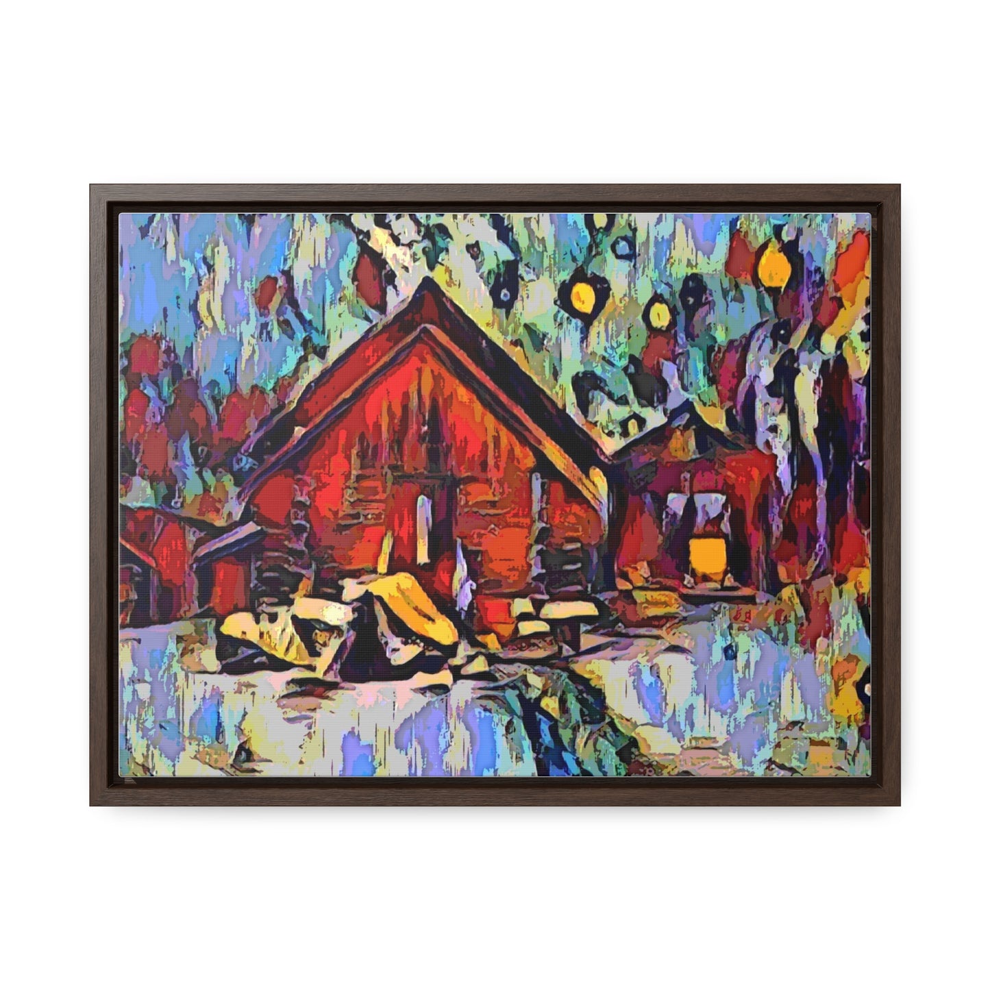 Gallery Canvas Wraps, Horizontal Frame ... A Very Abstract "Mountain Winter Scene" ... Original Works. Copyright Phot's Photo_LODA: Les Objets D'Art. December 2023 ...