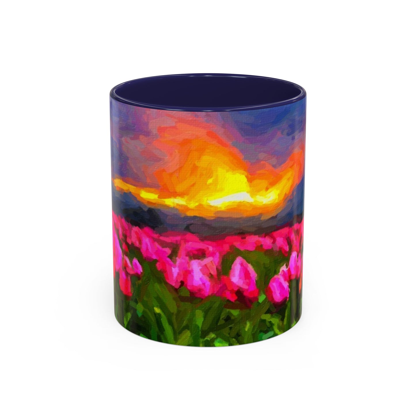 Accent Coffee Mug (11, 15oz) ... Skagit Valley Tulips ... Skagit Valley, Washington ... Family Archives ... Original Works ... Circa 1980's ...