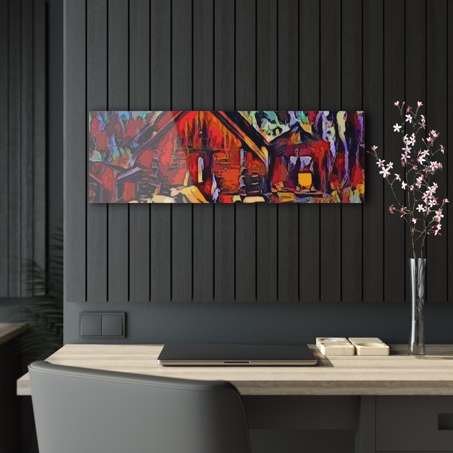 Acrylic Prints ... A Very Abstract "Mountain Winter Scene" ... Original Works. Copyright Phot's Photo_LODA: Les Objets D'Art. December 2023 ...