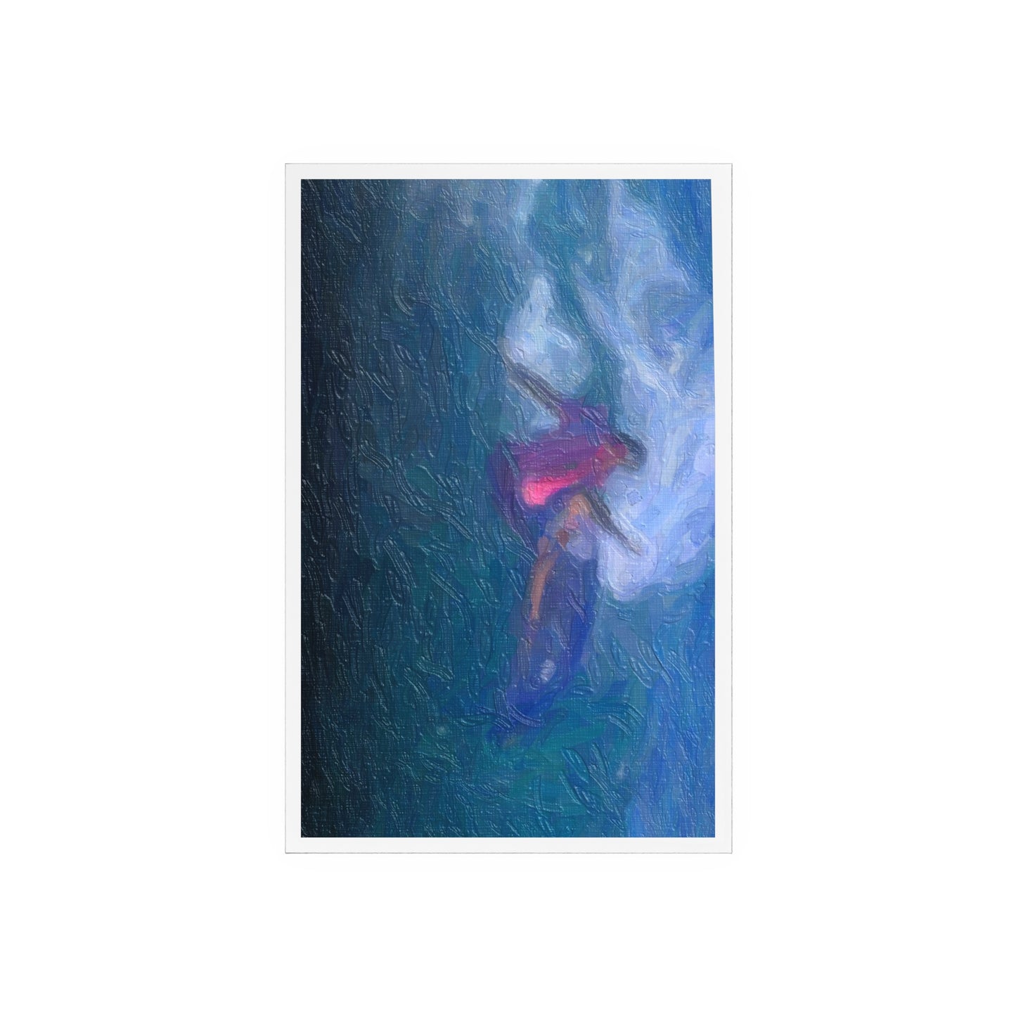 Acrylic Sign with Wooden Stand ... Paris_2024_Surfing Competition-Tahiti_French-Polynesia .... 'Gabriel Medina World Campion Drops-In' ... Original Works ...