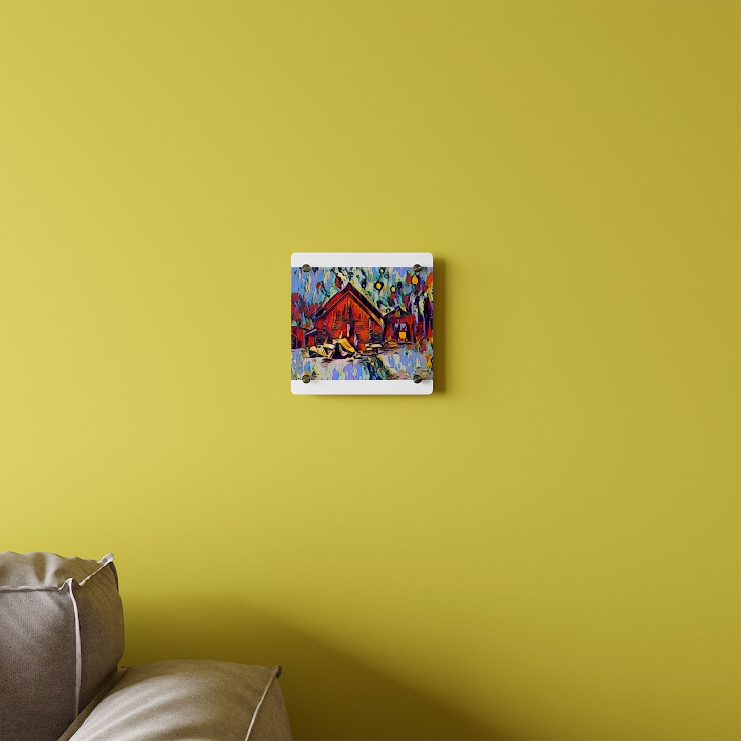 Acrylic Wall Art Panels ... A Very Abstract "Mountain Winter Scene" ... Original Works. Copyright Phot's Photo_LODA: Les Objets D'Art. December 2023 ...