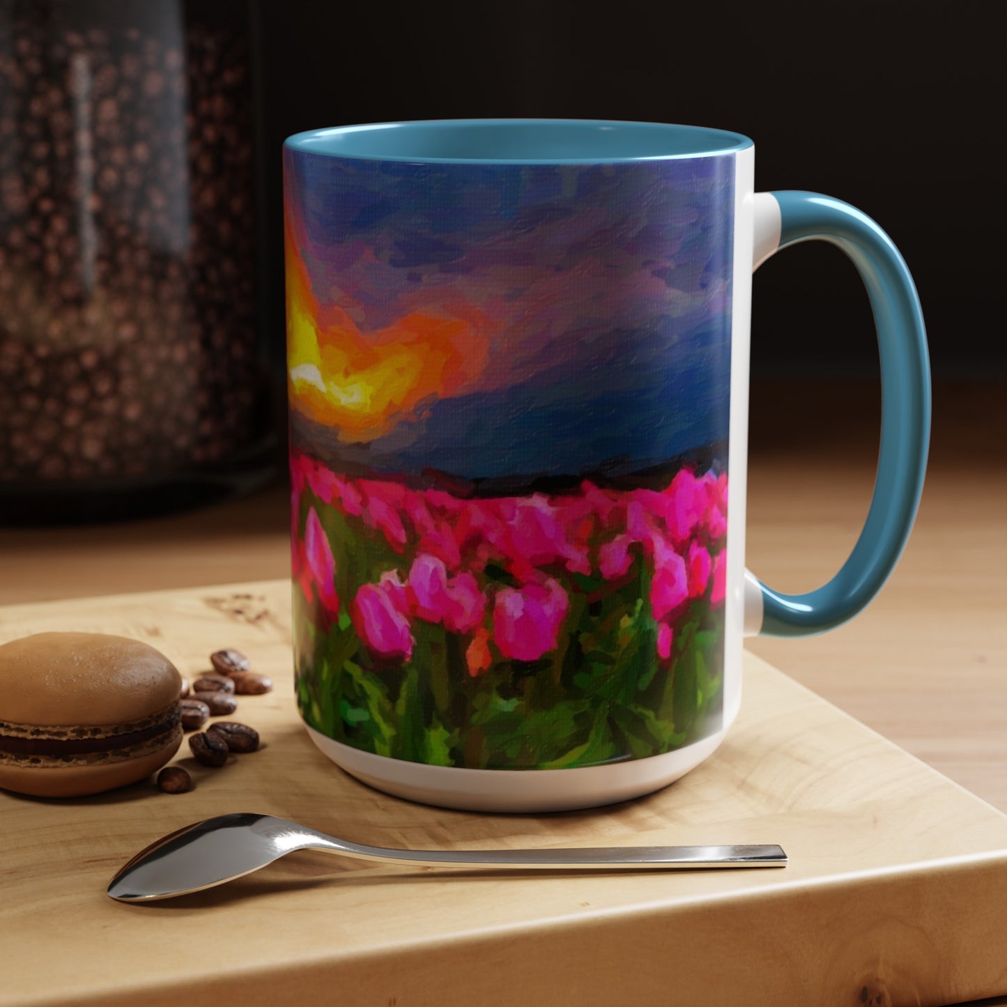 Accent Coffee Mug (11, 15oz) ... Skagit Valley Tulips ... Skagit Valley, Washington ... Family Archives ... Original Works ... Circa 1980's ...