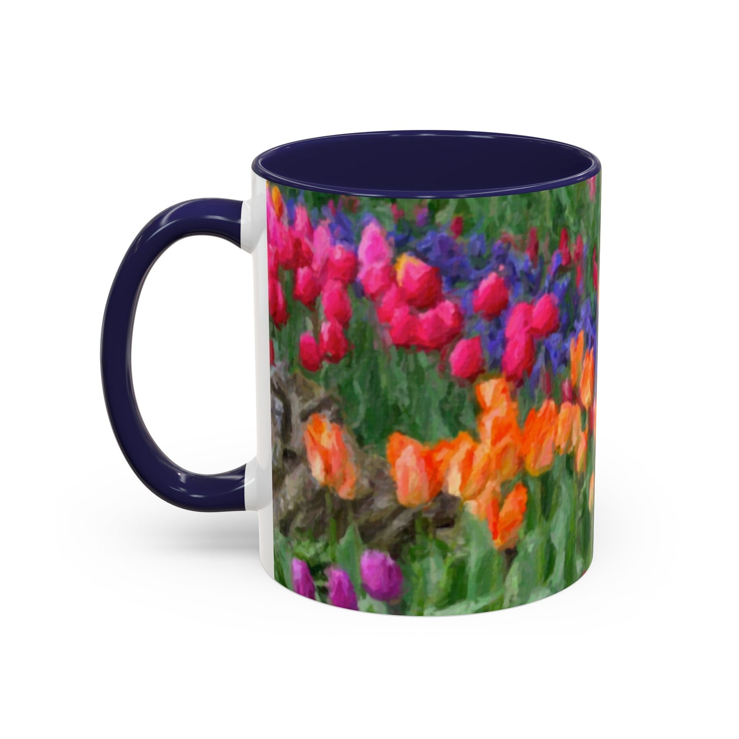 Accent Coffee Mug (11, 15oz) ... Skagit Valley Tulips ... Skagit Valley, Washington ... Family Archives ... Original Works ... Circa 1980's ...