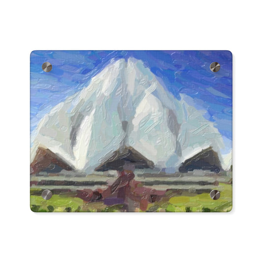 Acrylic Wall Art Panels ... Bahai'i-House-Of-Worship ... "New Delhi's World-Famous Lotus Temple" ... Original Works ... Delhi, India: Circa 2003-2007 ...