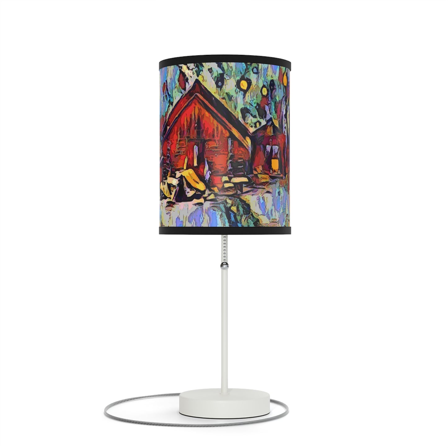Lamp on a Stand, US|CA plug ... A Very Abstract "Mountain Winter Scene" ... Original Works. Copyright Phot's Photo_LODA: Les Objets D'Art. December 2023 ...