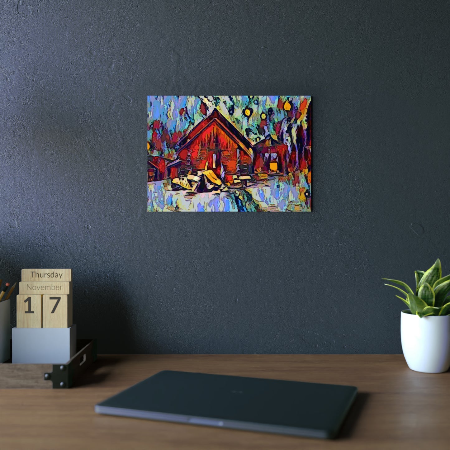 Aluminum Composite Panels ... A Very Abstract "Mountain Winter Scene" ... Original Works. Copyright Phot's Photo_LODA: Les Objets D'Art. December 2023 ...