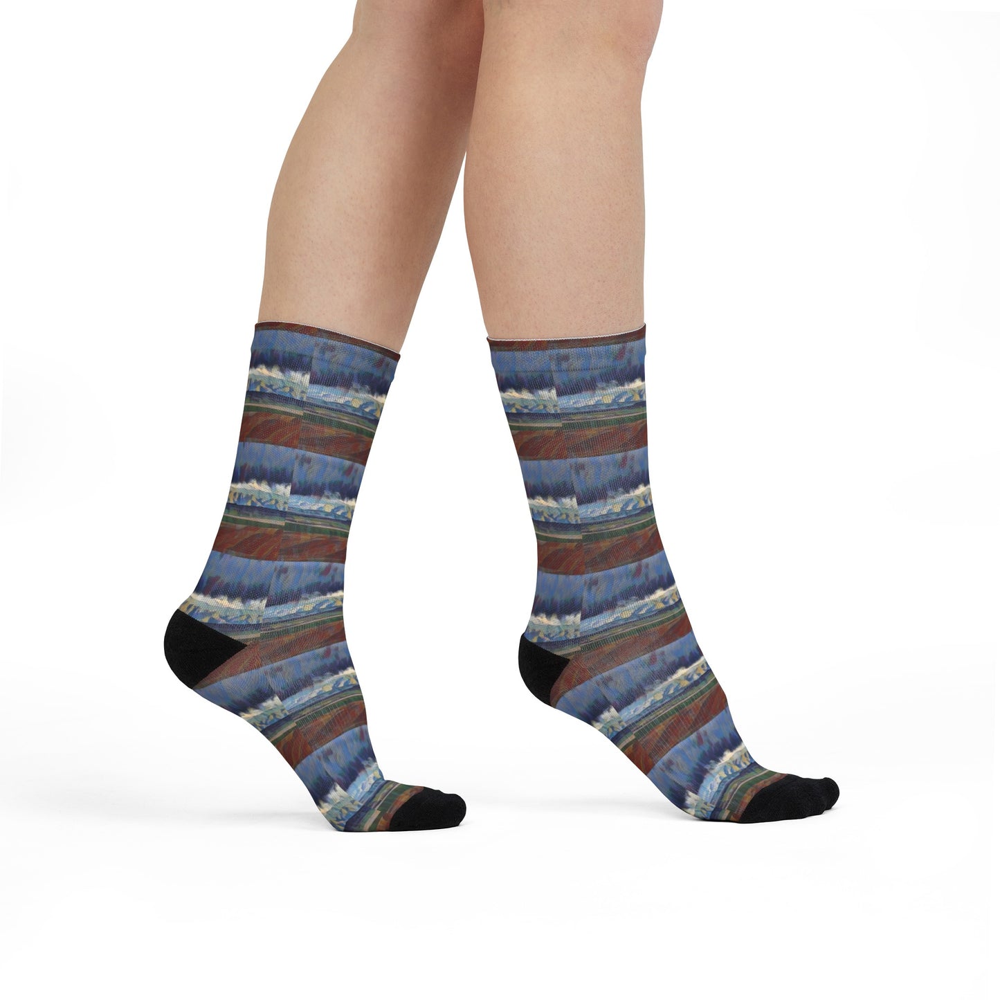 Sublimation Crew Socks ... On-The-Prairie .. "The Storm Is Brewing" ... Central Idaho: November 2023 ... Original Works  ...