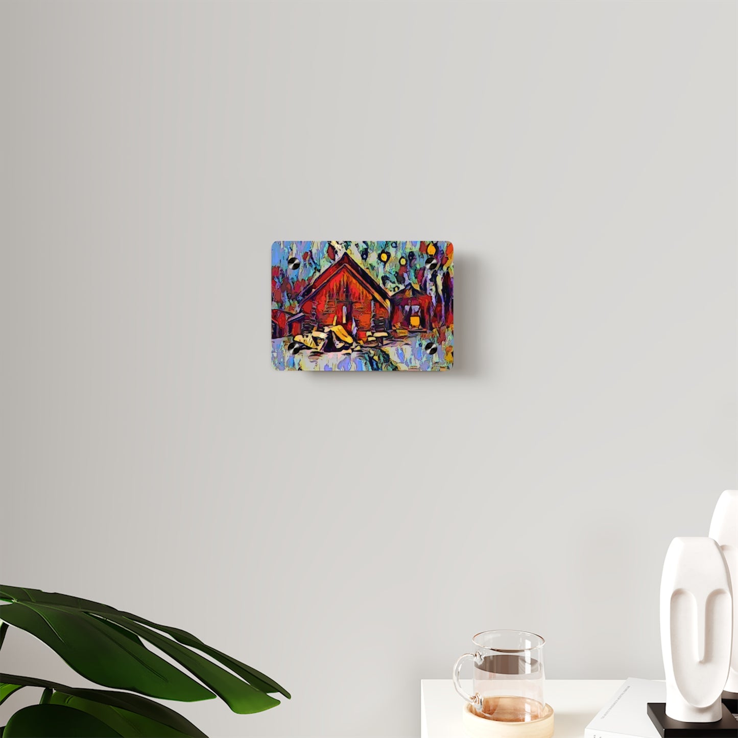 Acrylic Wall Art Panels ... A Very Abstract "Mountain Winter Scene" ... Original Works. Copyright Phot's Photo_LODA: Les Objets D'Art. December 2023 ...