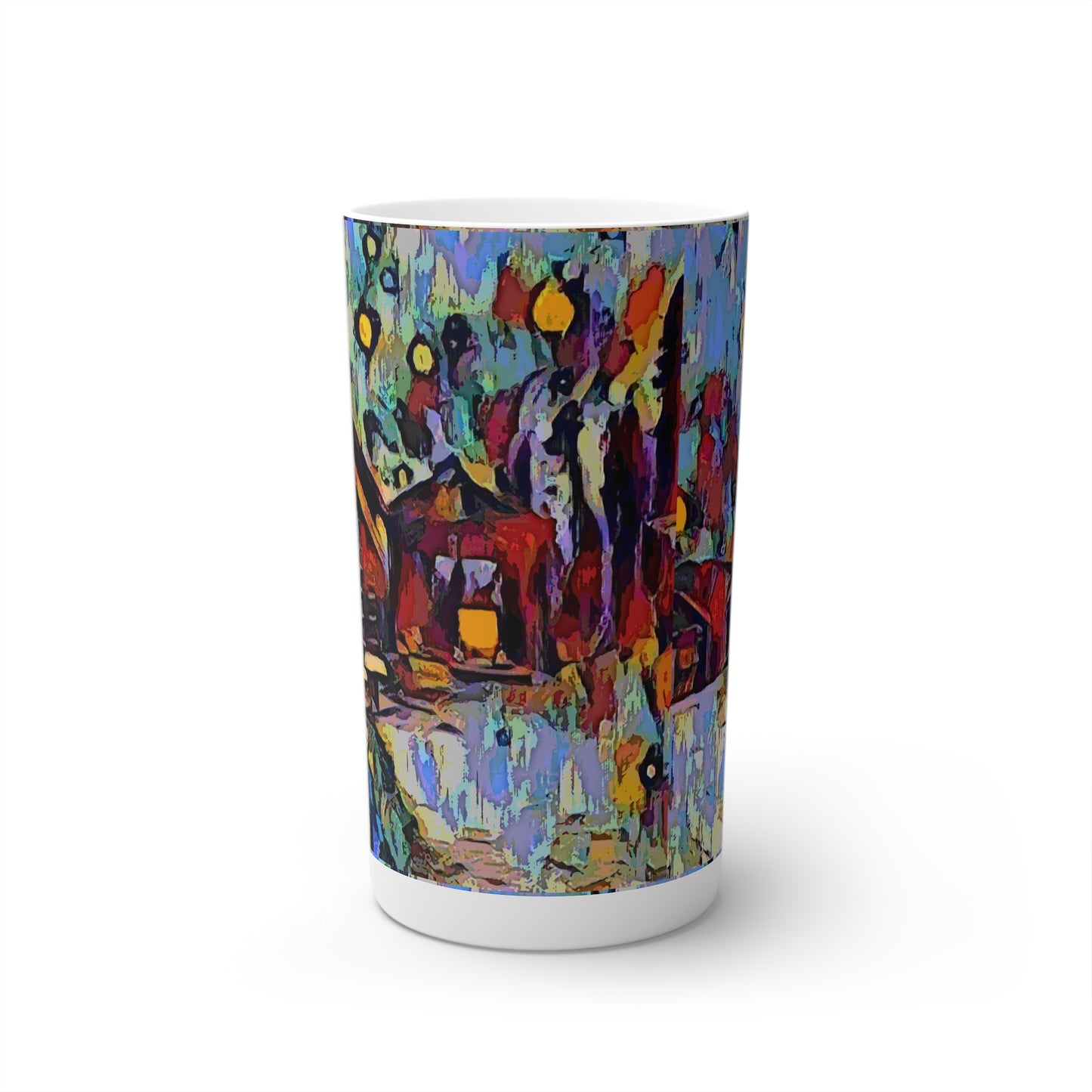 Conical Coffee Mugs (3oz, 8oz, 12oz) ... A Very Abstract "Mountain Winter Scene" ... Original Works. Copyright Phot's Photo_LODA: Les Objets D'Art. December 2023 ...