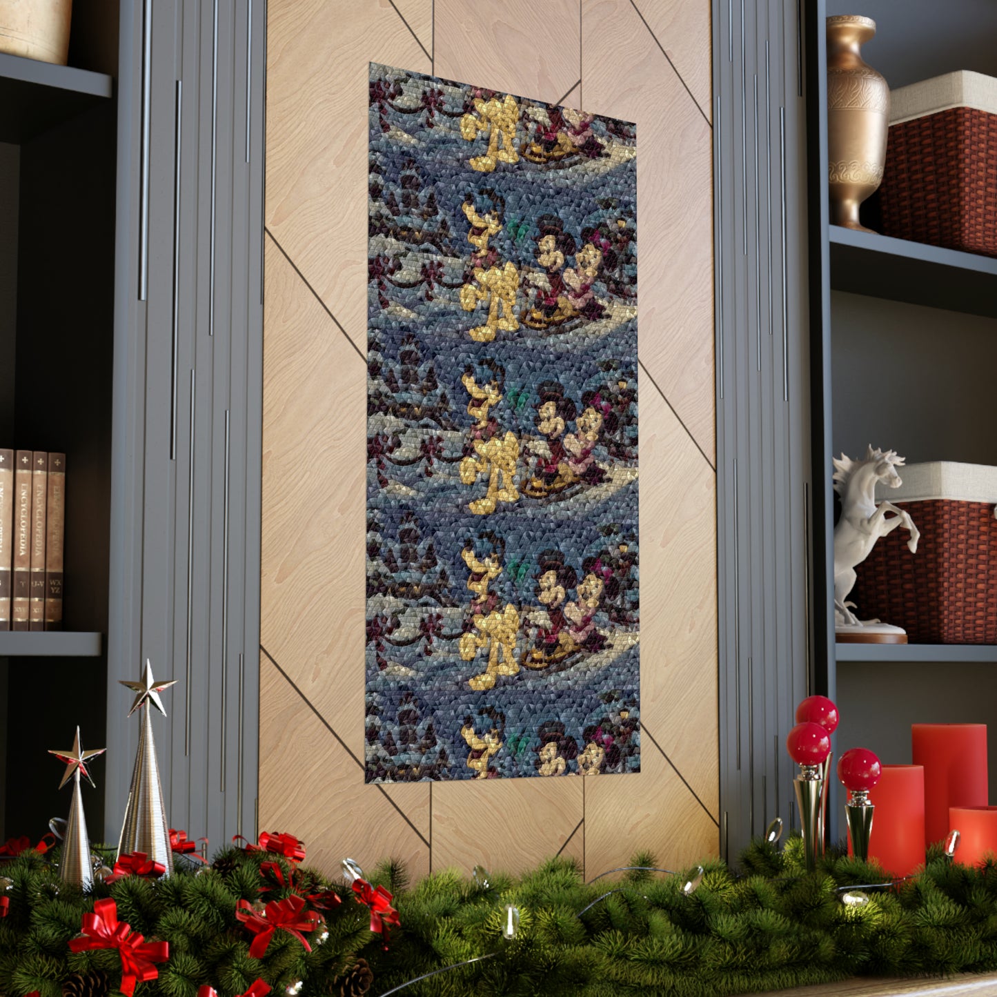 Matte Vertical Posters ... Mickey_N_Minnie Mouse & Pluto ... "A Winter Sleigh Ride" ... Original Works. Winter 2023 ...