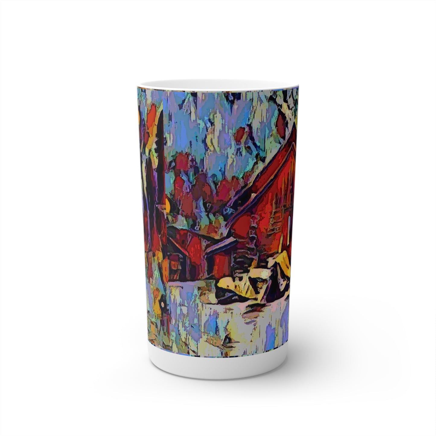 Conical Coffee Mugs (3oz, 8oz, 12oz) ... A Very Abstract "Mountain Winter Scene" ... Original Works. Copyright Phot's Photo_LODA: Les Objets D'Art. December 2023 ...