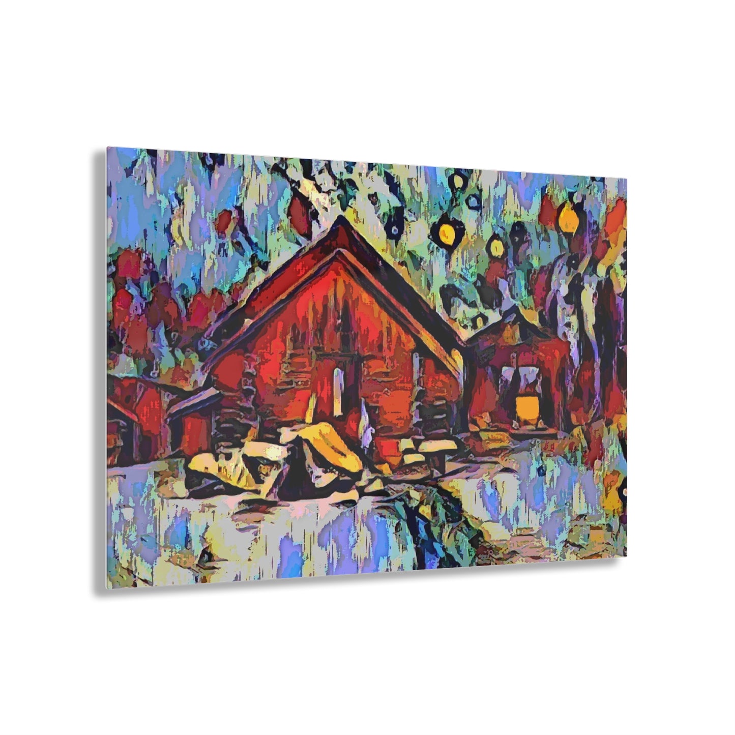 Acrylic Prints ... A Very Abstract "Mountain Winter Scene" ... Original Works. Copyright Phot's Photo_LODA: Les Objets D'Art. December 2023 ...