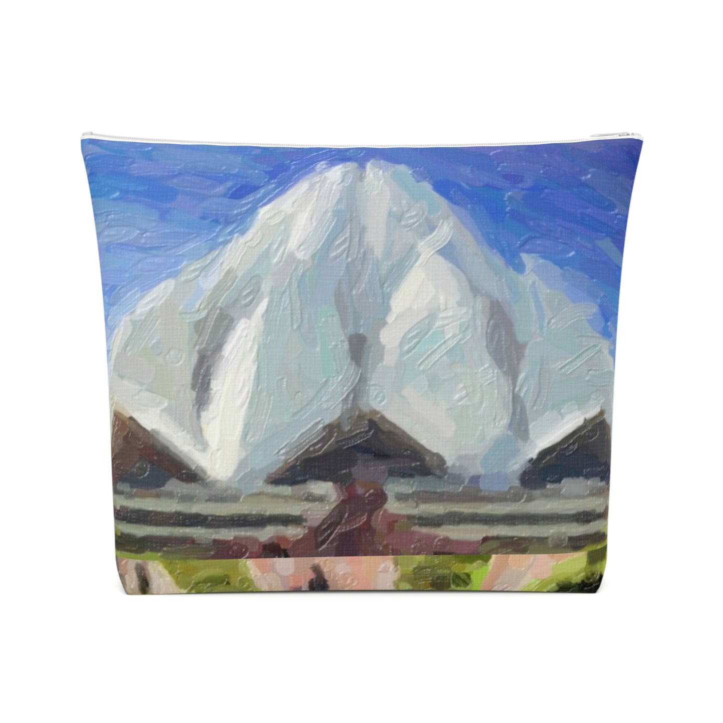 Cotton Cosmetic Bag ... Bahai'i-House-Of-Worship ... "New Delhi's World-Famous Lotus Temple" ... Original Works ... Delhi, India: Circa 2003-2007 ...