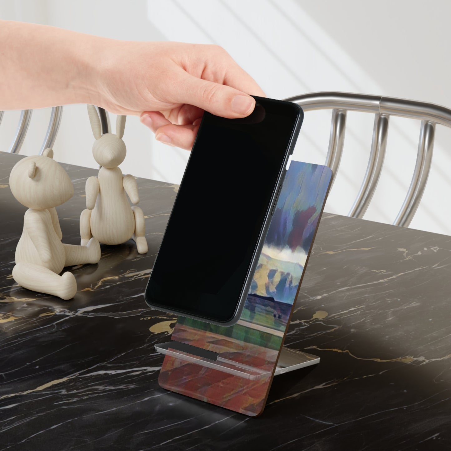 Mobile Display Stand for Smartphones ... On-The-Prairie .. "The Storm Is Brewing" ... Central Idaho: November 2023 ... Original Works  ...