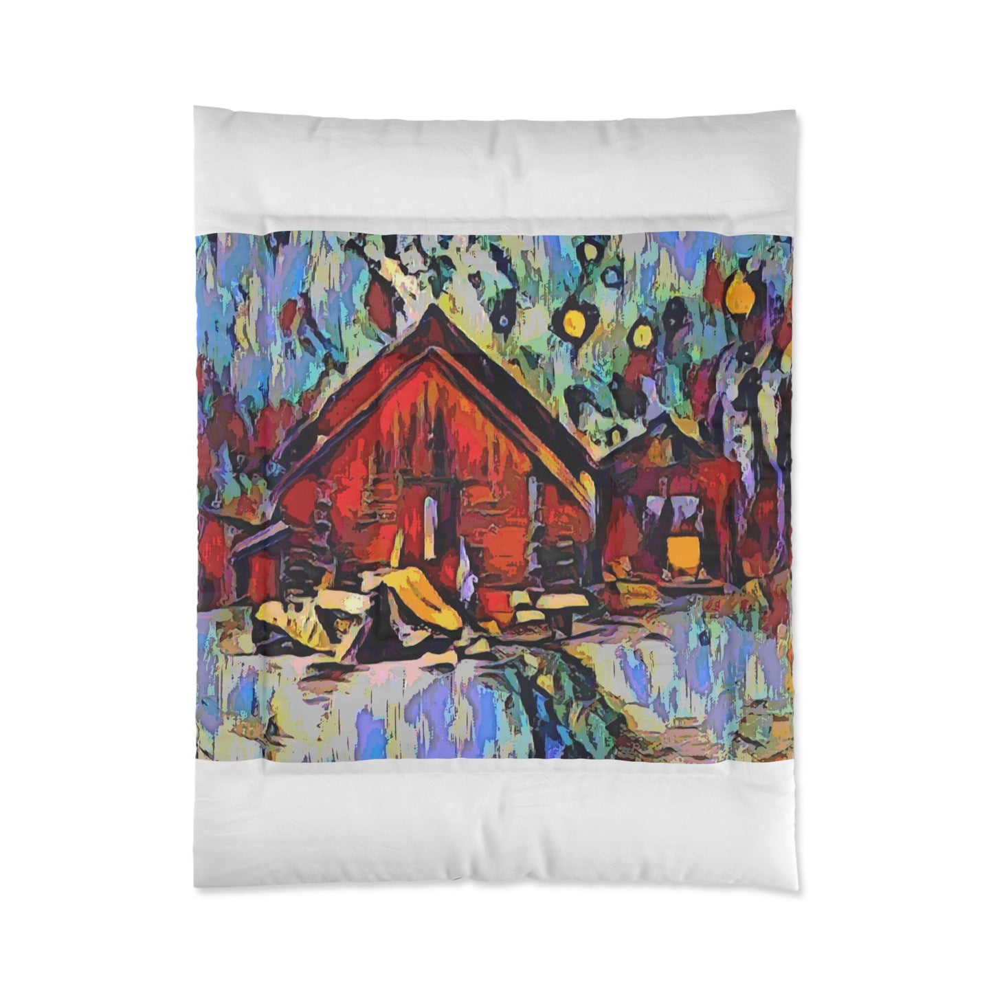 Comforter ... A Very Abstract "Mountain Winter Scene" ... Original Works. Copyright Phot's Photo_LODA: Les Objets D'Art. December 2023 ...