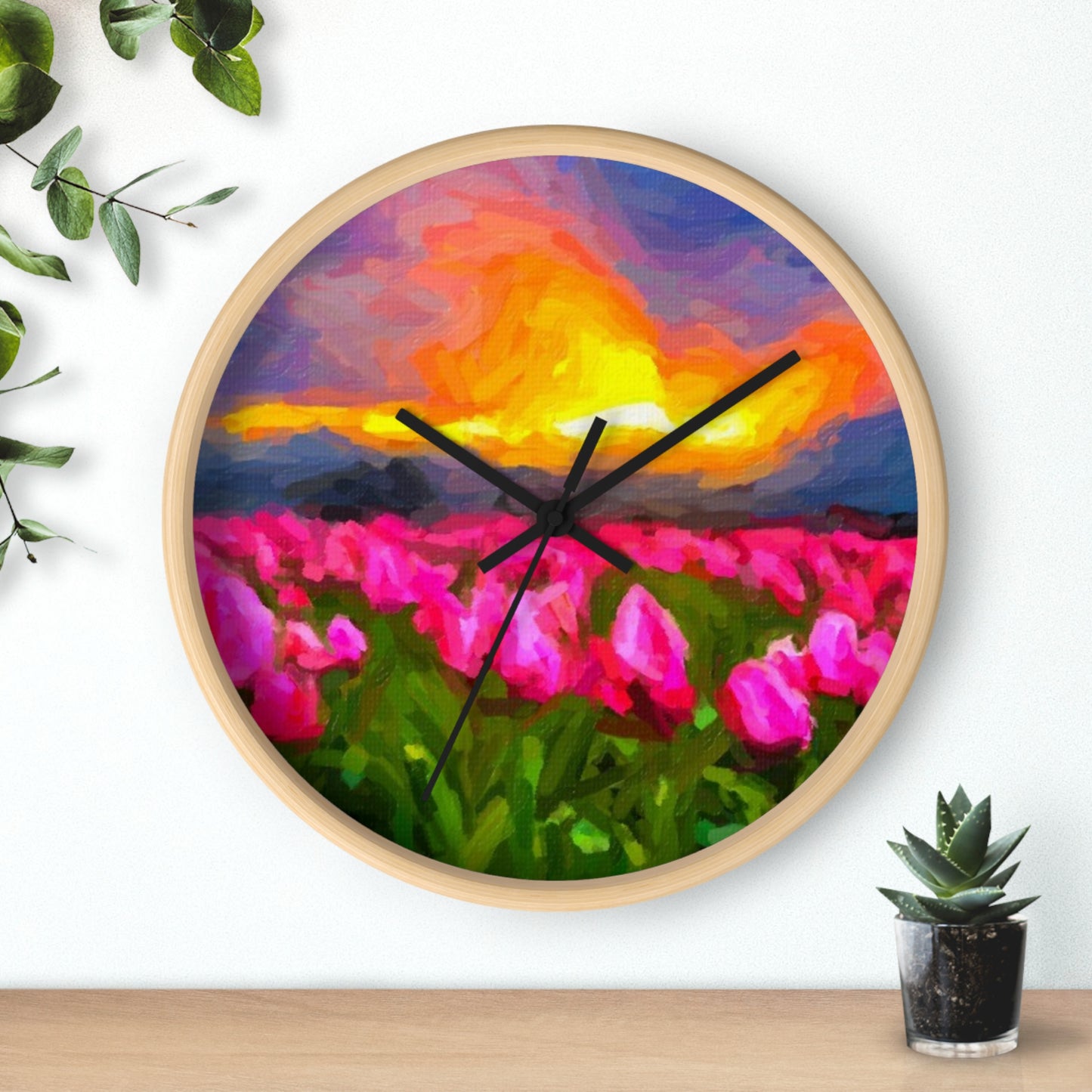 Wall Clock ... Skagit Valley Tulips ... Skagit Valley, Washington ... Family Archives ... Original Works ... Circa 1980's ...