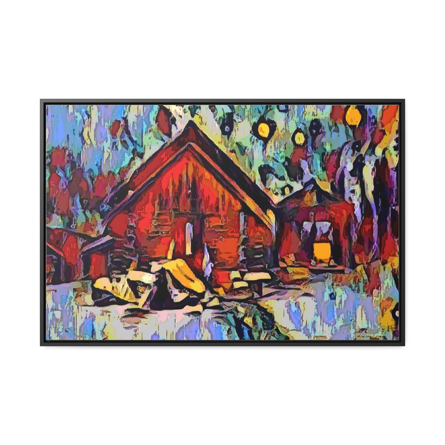 Gallery Canvas Wraps, Horizontal Frame ... A Very Abstract "Mountain Winter Scene" ... Original Works. Copyright Phot's Photo_LODA: Les Objets D'Art. December 2023 ...