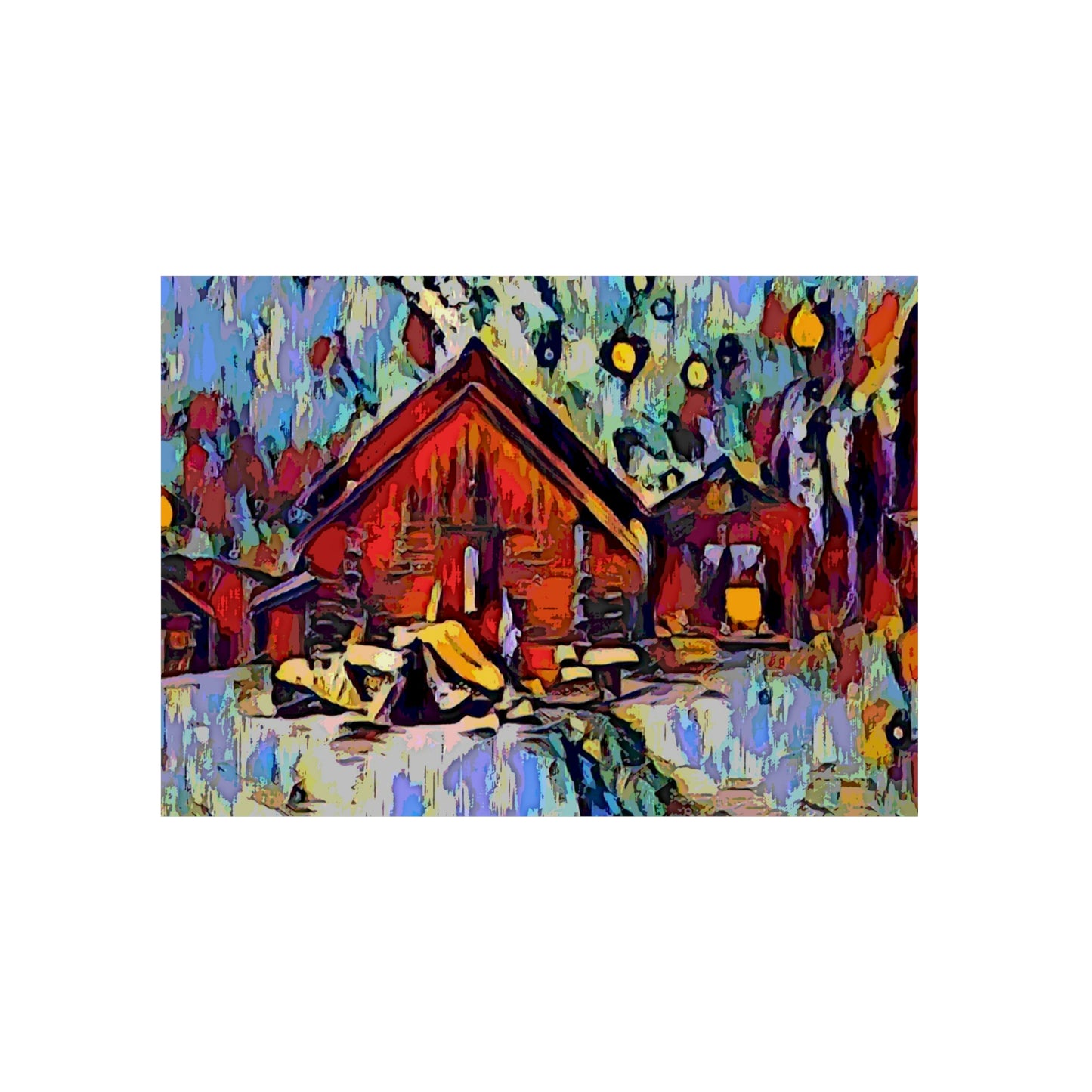 Aluminum Composite Panels ... A Very Abstract "Mountain Winter Scene" ... Original Works. Copyright Phot's Photo_LODA: Les Objets D'Art. December 2023 ...