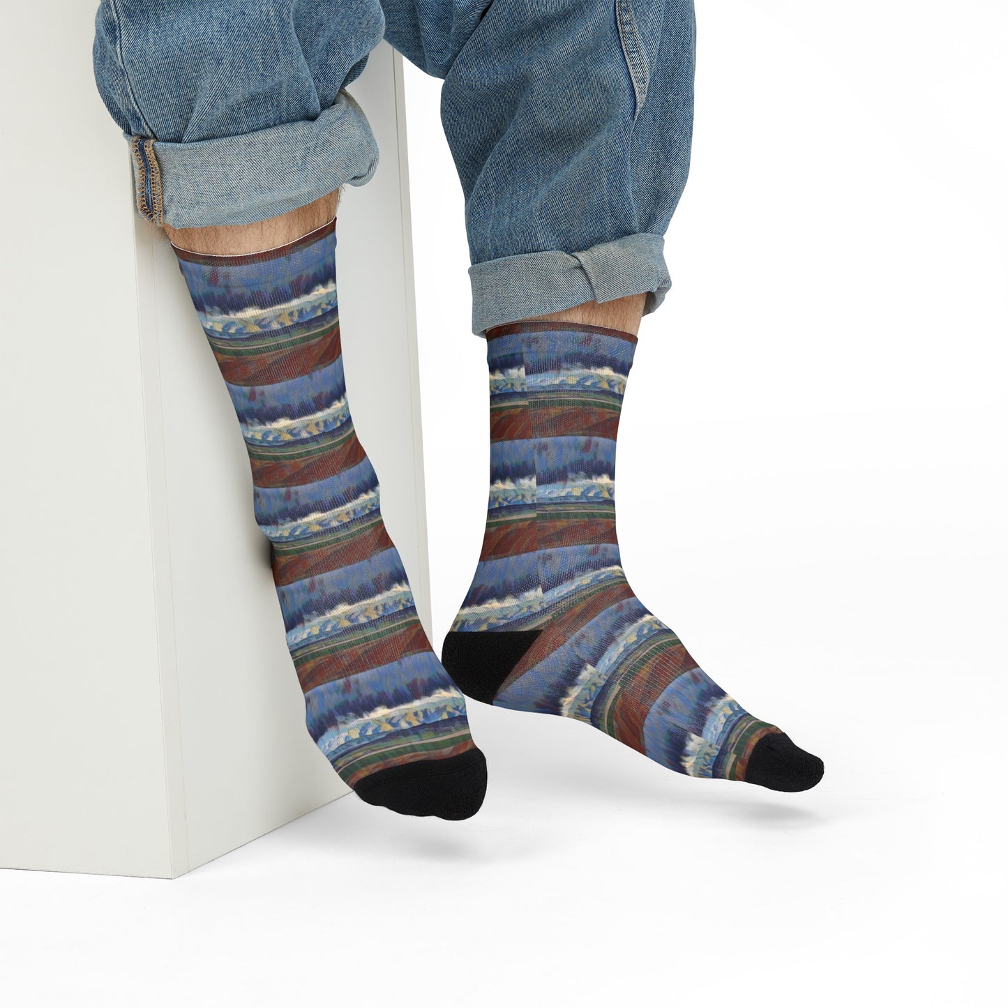 Sublimation Crew Socks ... On-The-Prairie .. "The Storm Is Brewing" ... Central Idaho: November 2023 ... Original Works  ...