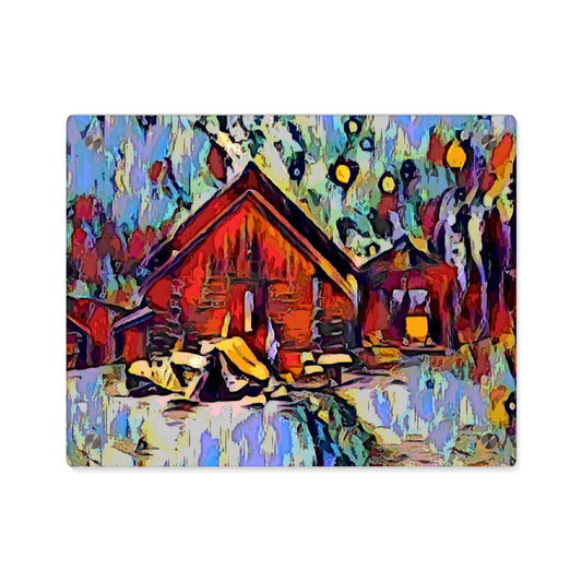 Acrylic Wall Art Panels ... A Very Abstract "Mountain Winter Scene" ... Original Works. Copyright Phot's Photo_LODA: Les Objets D'Art. December 2023 ...
