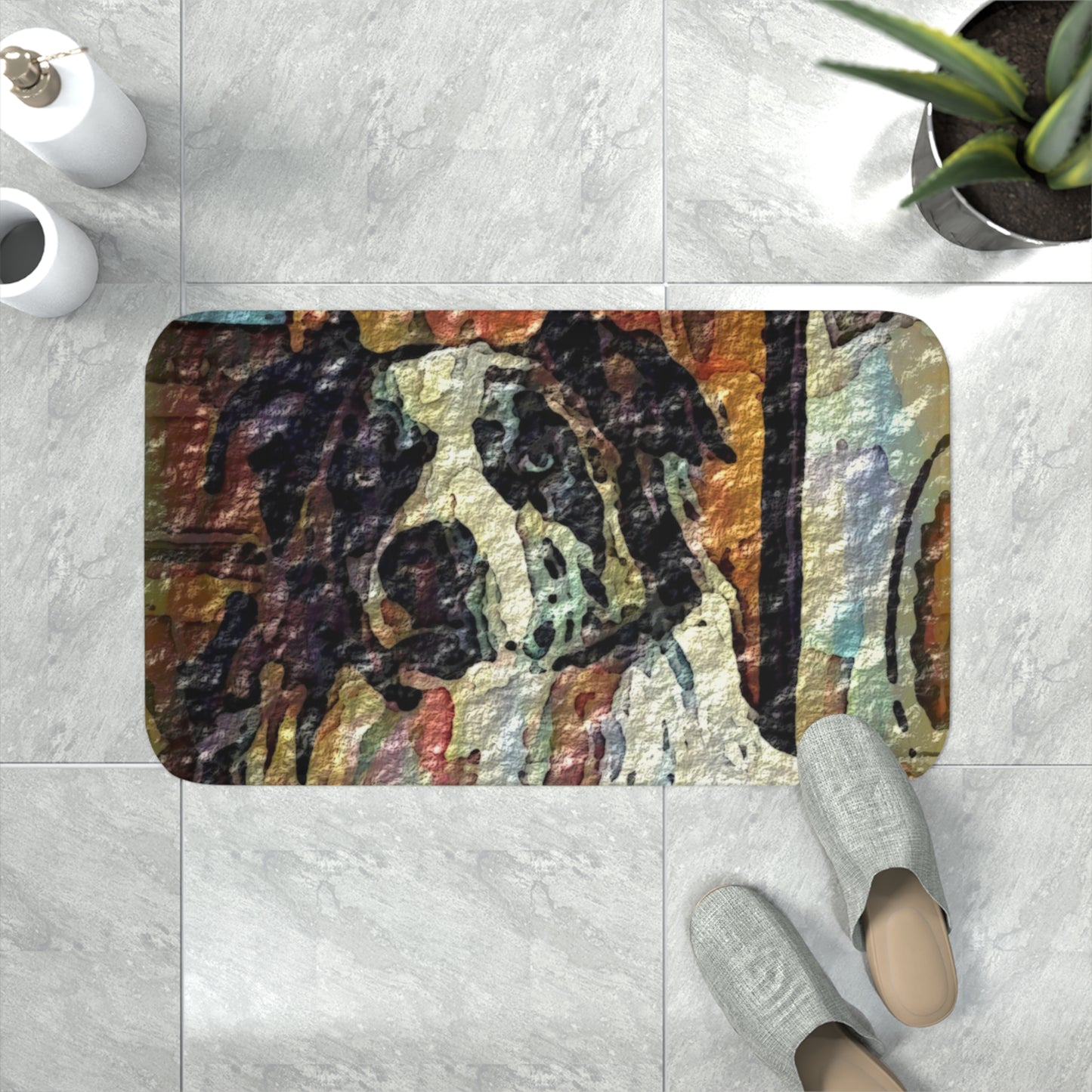 Memory Foam Bath Mat ... Ozzy-Hippensteel ... "Don't Cry Now ... Dry-Your-Eyes ... On-The-Wind". Original Works. May 2023.