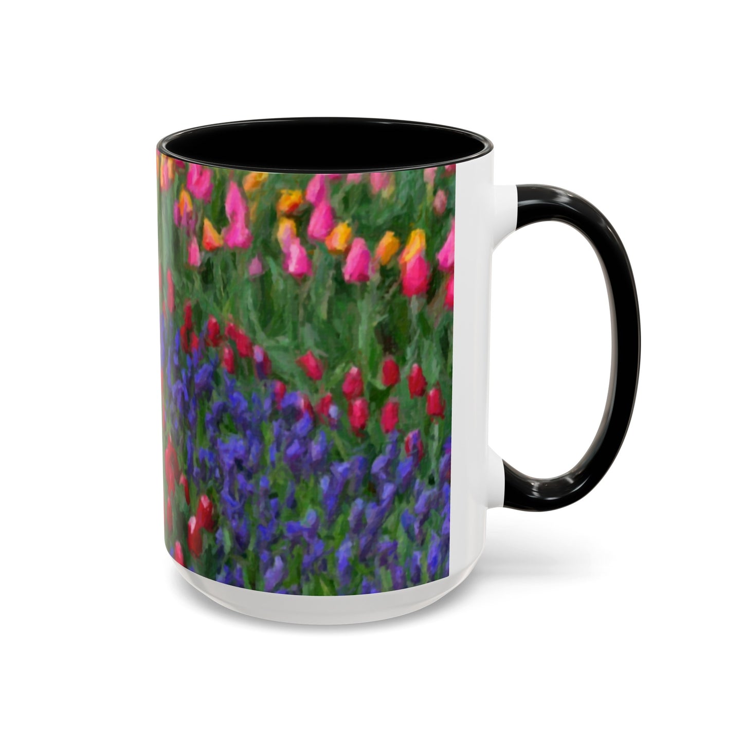 Accent Coffee Mug (11, 15oz) ... Skagit Valley Tulips ... Skagit Valley, Washington ... Family Archives ... Original Works ... Circa 1980's ...