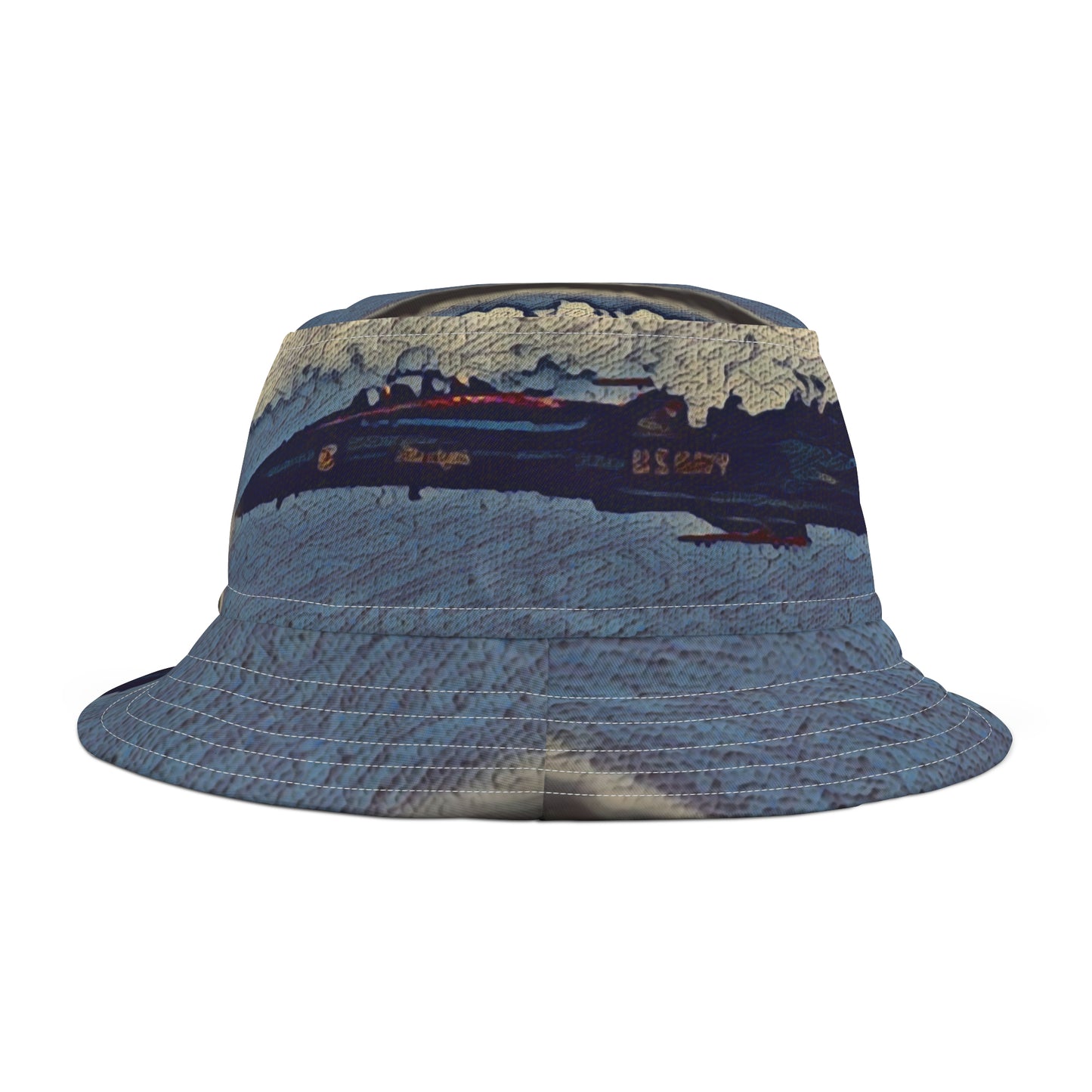 Bucket Hat (AOP) ... US Navy Blue Angels Flight-Demonstration Team ... "The Thrill ... The Roar ... The Excitement" ... Original Works ...