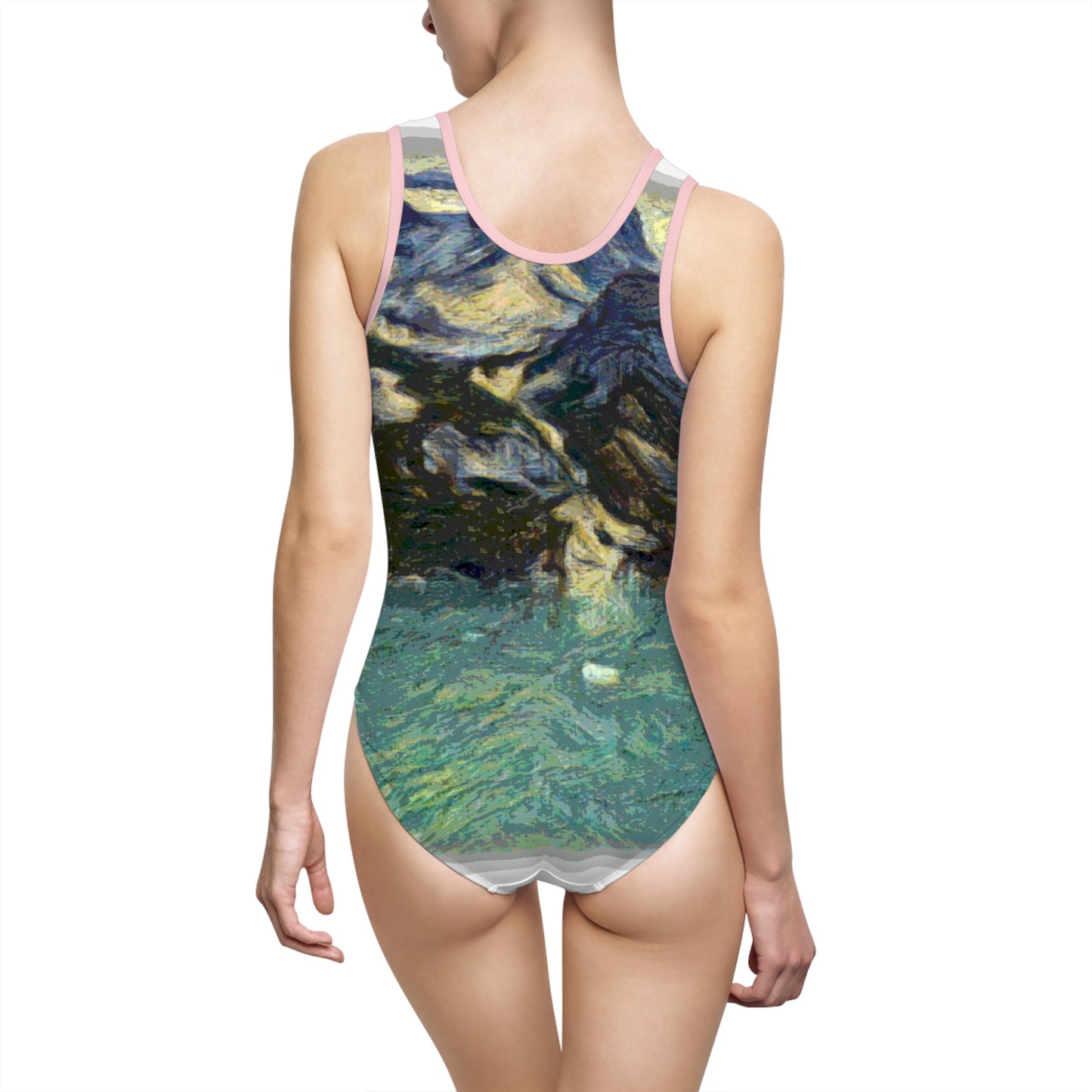 Women's Classic One-Piece Swimsuit (AOP) ... Tracy Arm Fjord ... South Of Skagway, Alaska ... Summer: June 2024 ... Original Works ...