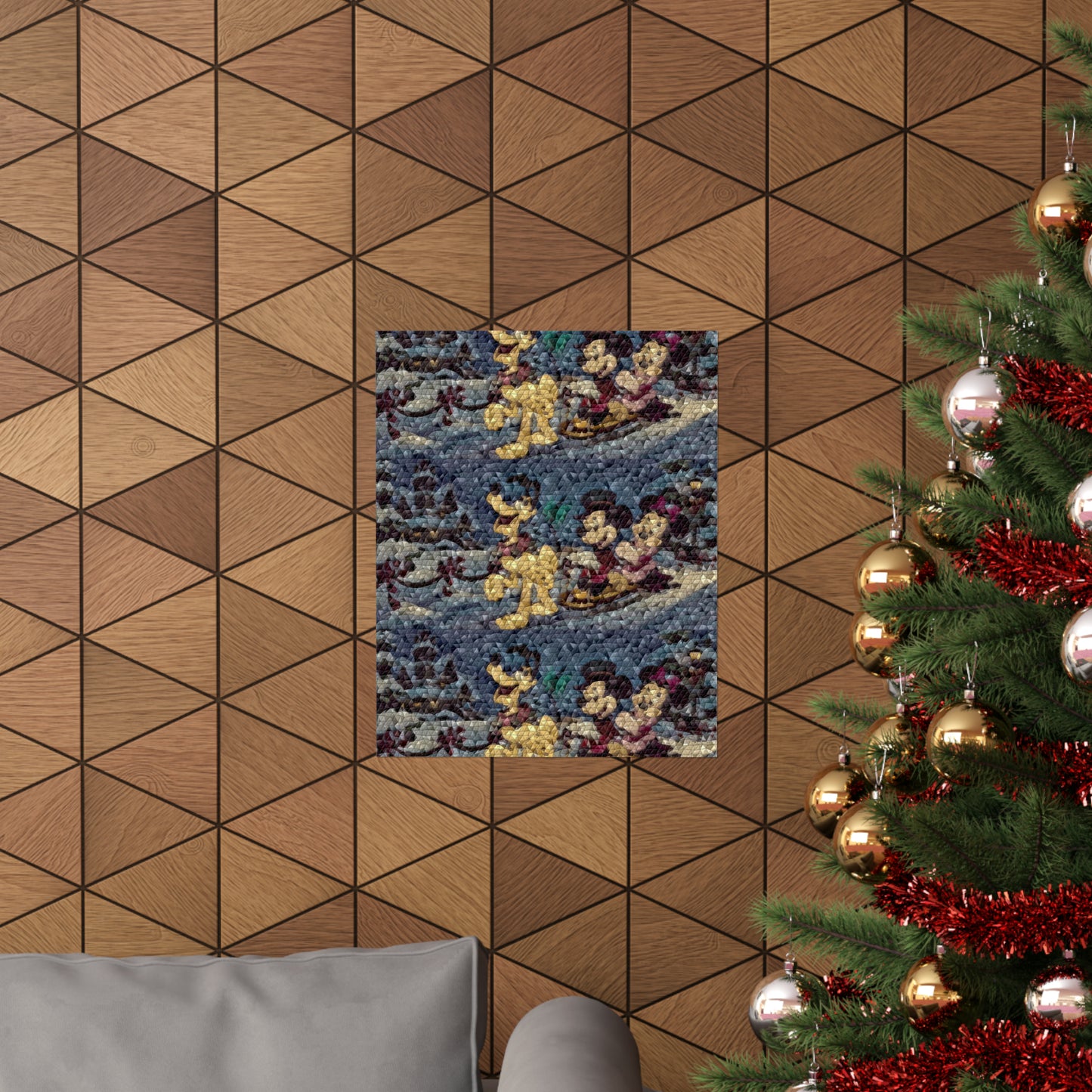 Matte Vertical Posters ... Mickey_N_Minnie Mouse & Pluto ... "A Winter Sleigh Ride" ... Original Works. Winter 2023 ...