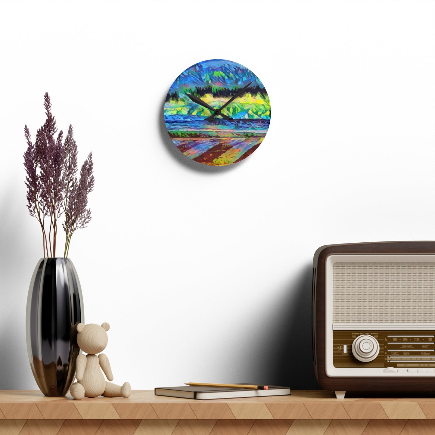 Acrylic Wall Clock ... On-The-Prairie .. "The Storm Is Brewing" ... Central Idaho: November 2023 ... Original Works ...