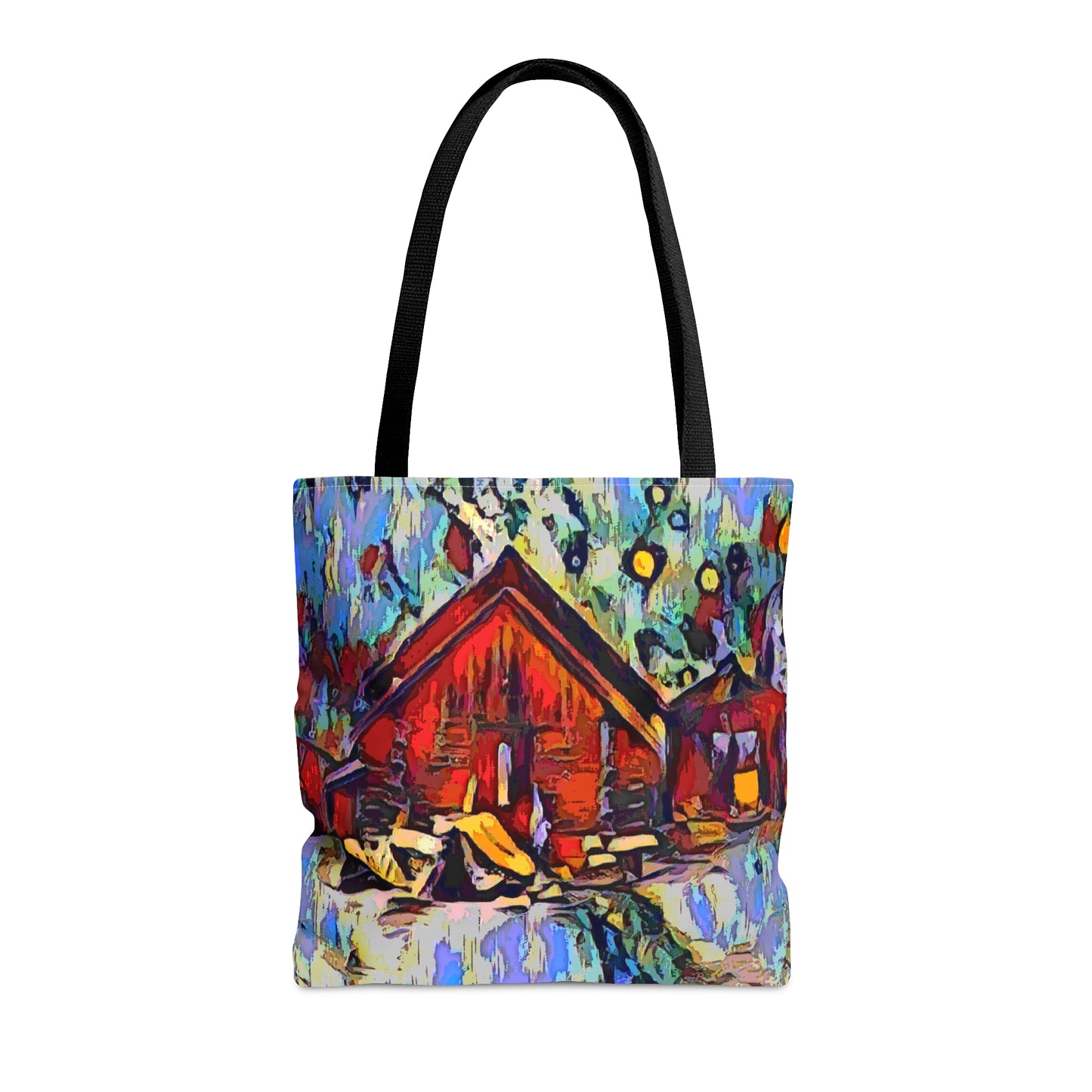 Tote Bag (AOP) ... A Very Abstract "Mountain Winter Scene" ... Original Works. Copyright Phot's Photo_LODA: Les Objets D'Art. December 2023 ...