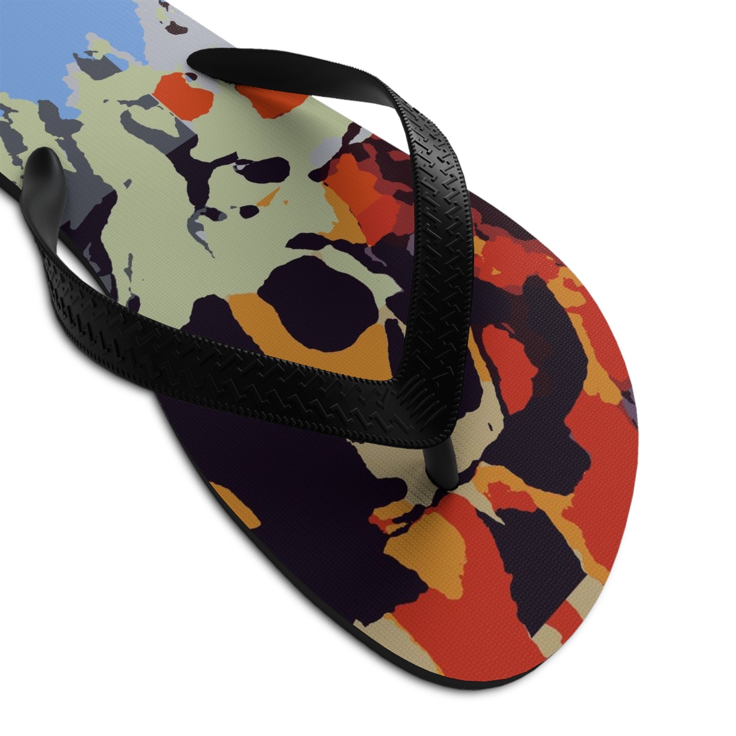 Unisex Flip-Flops ... Ozzie-Hippensteel ... "Don't Cry Now ... Dry-Your_Eyes ... On The Wind". Oriignal Works. May 2023.