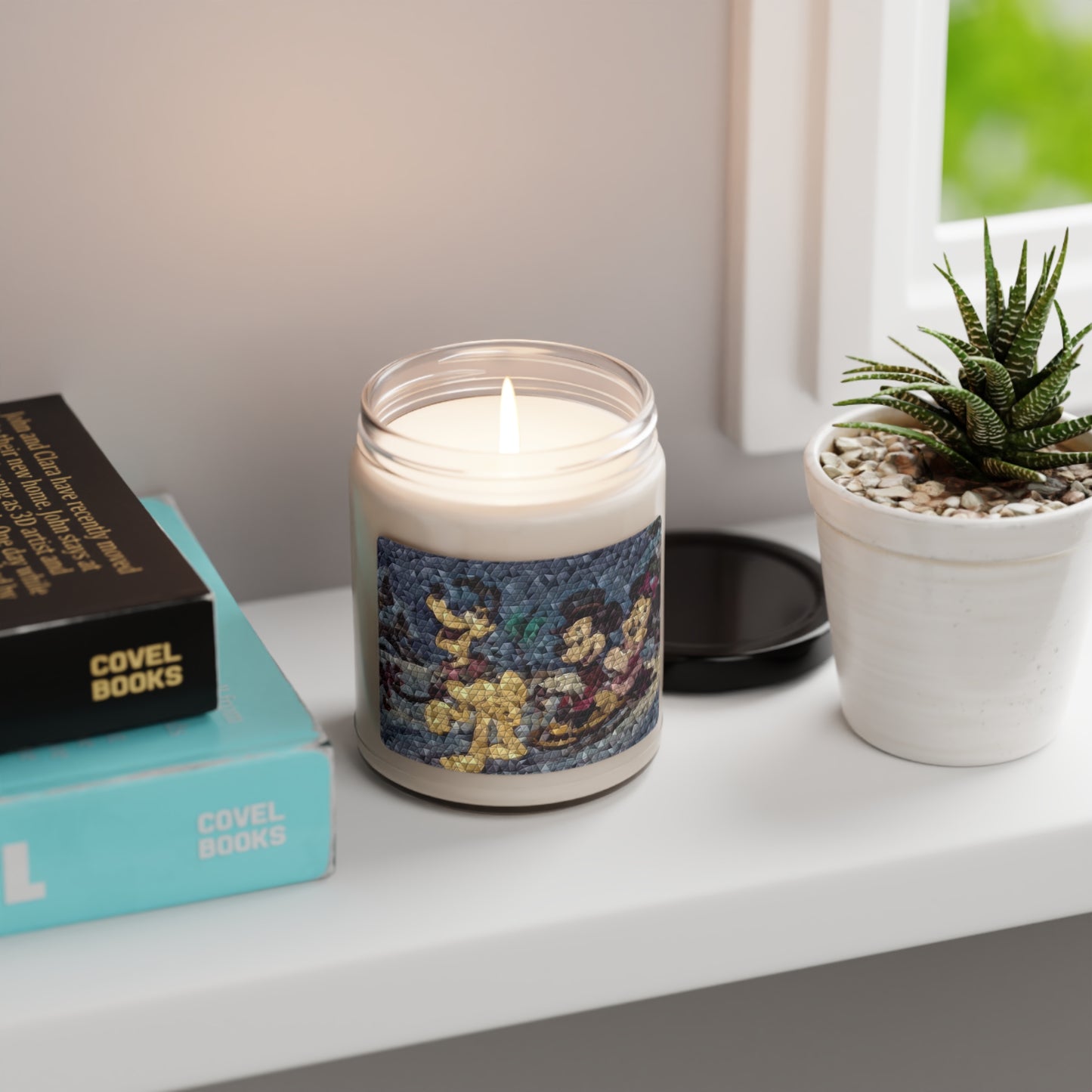Scented Soy Candle, 9oz ... Mickey_N_Minnie Mouse & Pluto ... "A Winter Sleigh Ride" ... Original Works. Winter 2023 ...