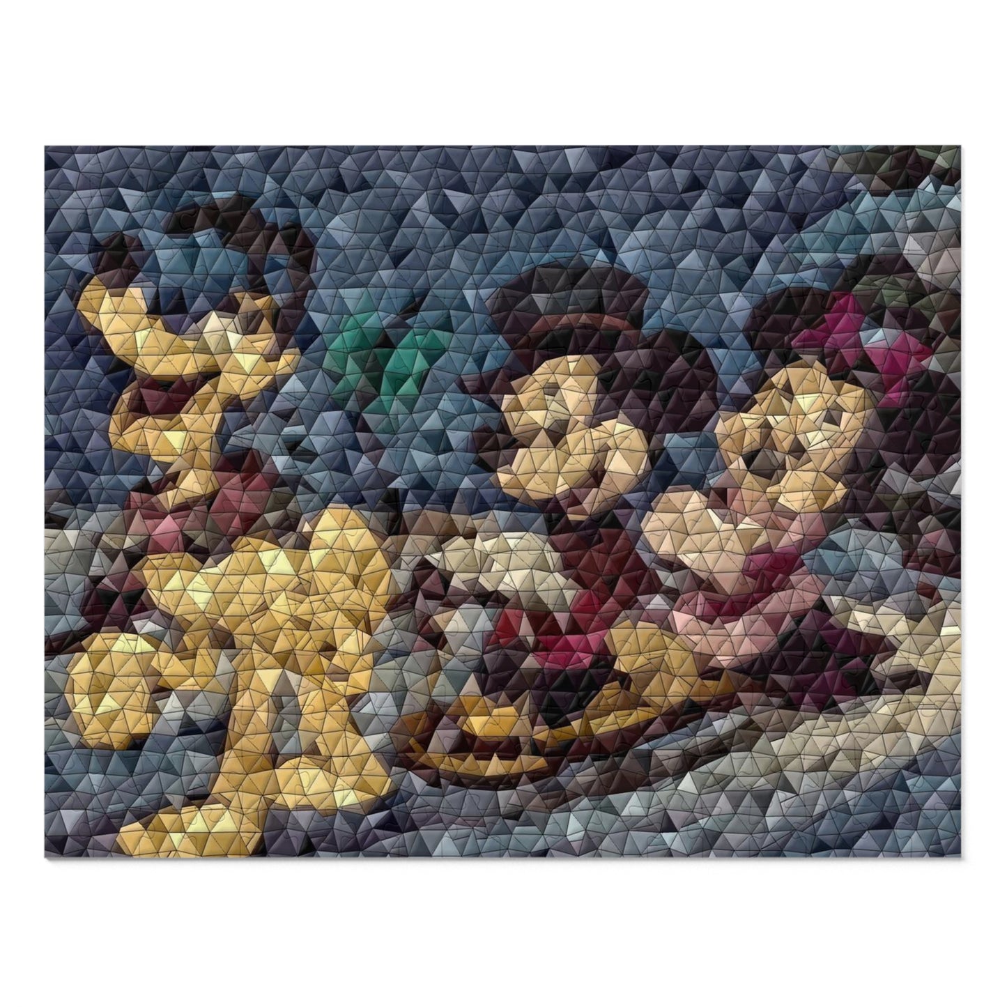 Jigsaw Puzzle (30, 110, 252, 500,1000-Piece) ... Mickey_N_Minnie Mouse & Pluto ... "A Winter Sleigh Ride" ... Original Works. Winter 2023 ...