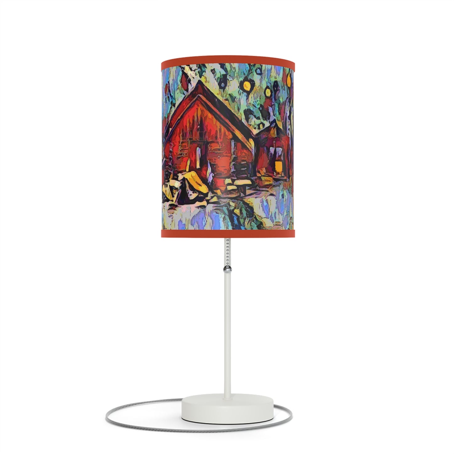 Lamp on a Stand, US|CA plug ... A Very Abstract "Mountain Winter Scene" ... Original Works. Copyright Phot's Photo_LODA: Les Objets D'Art. December 2023 ...