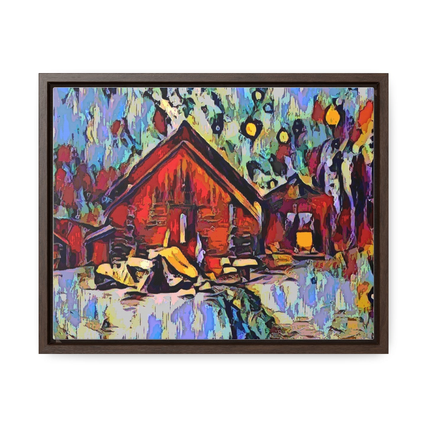 Gallery Canvas Wraps, Horizontal Frame ... A Very Abstract "Mountain Winter Scene" ... Original Works. Copyright Phot's Photo_LODA: Les Objets D'Art. December 2023 ...