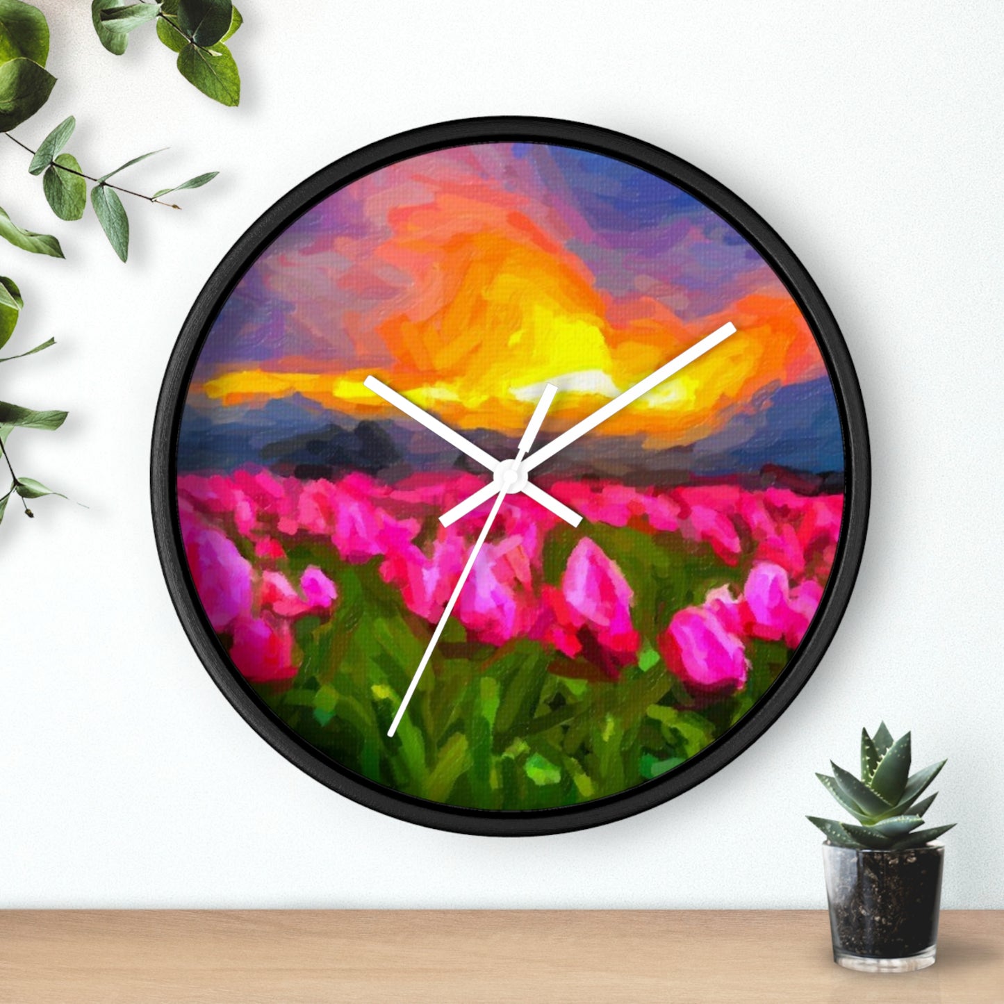 Wall Clock ... Skagit Valley Tulips ... Skagit Valley, Washington ... Family Archives ... Original Works ... Circa 1980's ...