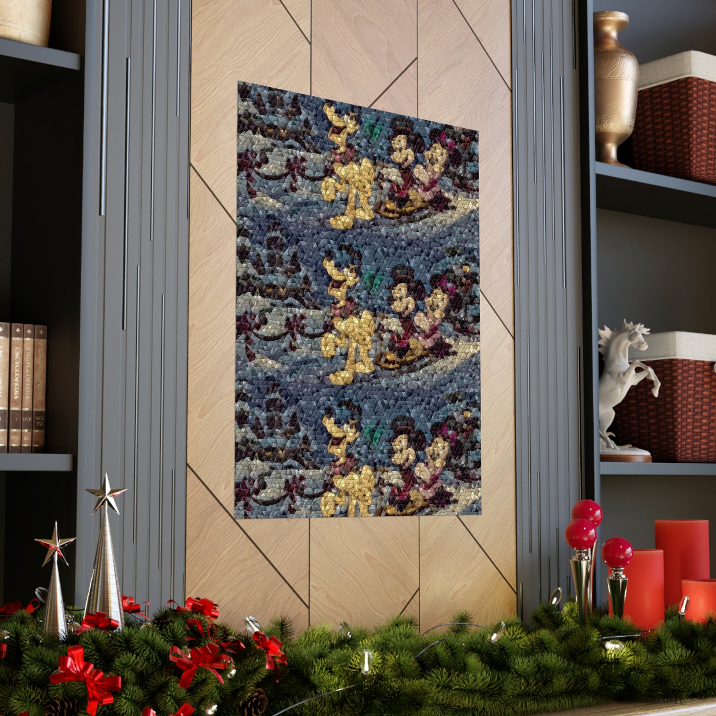 Matte Vertical Posters ... Mickey_N_Minnie Mouse & Pluto ... "A Winter Sleigh Ride" ... Original Works. Winter 2023 ...
