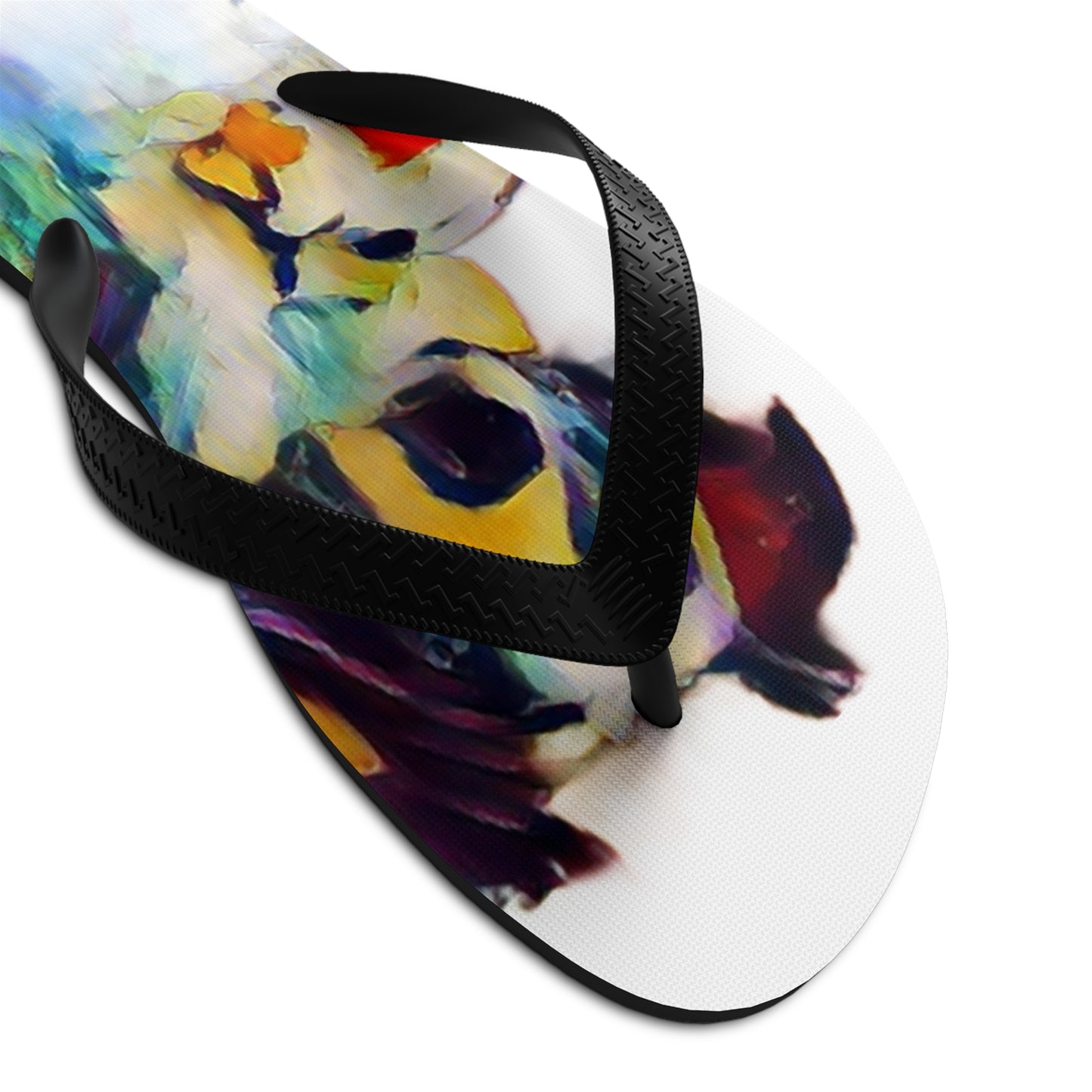 Unisex Flip-Flops ... Ozzy-Hippensteel ... "Don't Cry Now ... Dry-Your_Eyes ... On The Wind". Oriignal Works. May 2023.