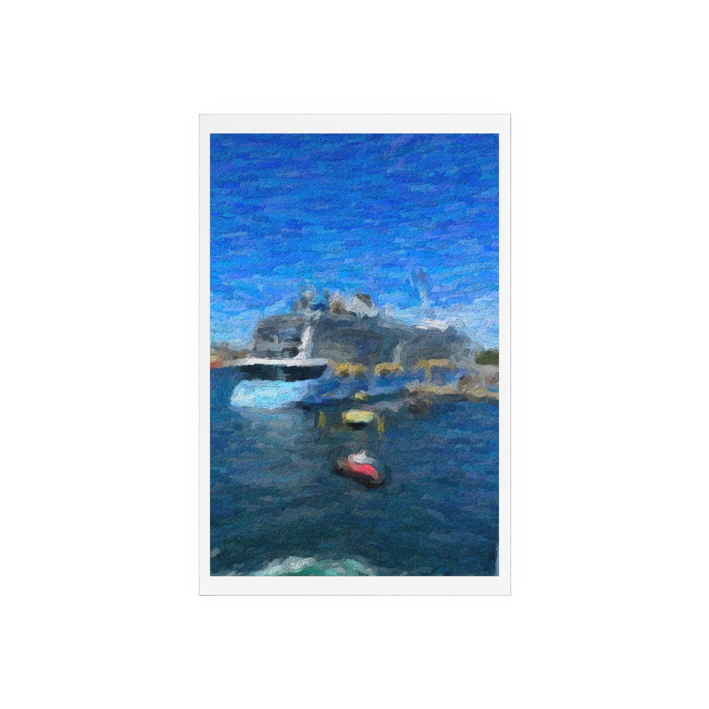 Acrylic Sign with Wooden Stand ... Into Vancouver Harbor We Arrive: Celebrity Edge-Cruise ... Vancouver, British Columbia ... June 2024 ... Original Works