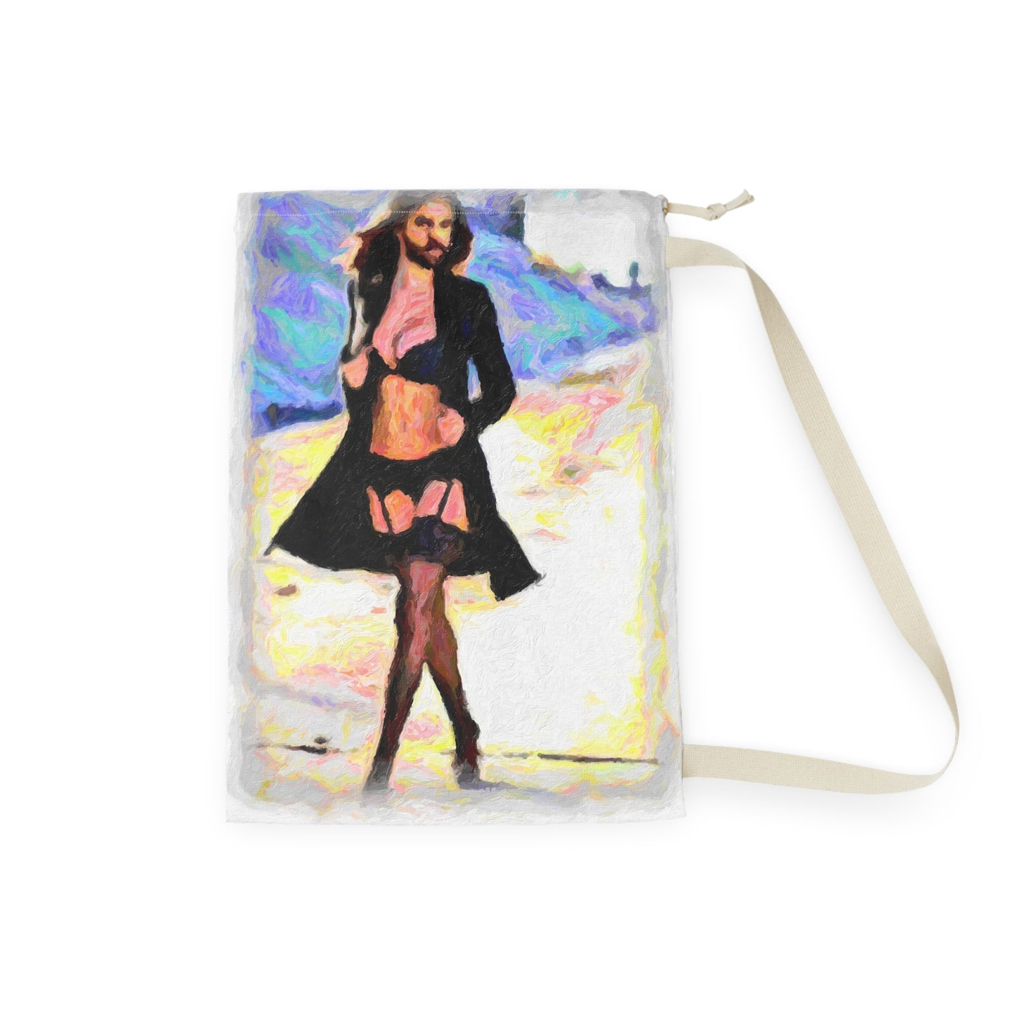 Laundry Bag ... The Low Spark of High_HEELED_Boys ... 'Garterbelt & Bra Inclusive!' ... Original Works ...