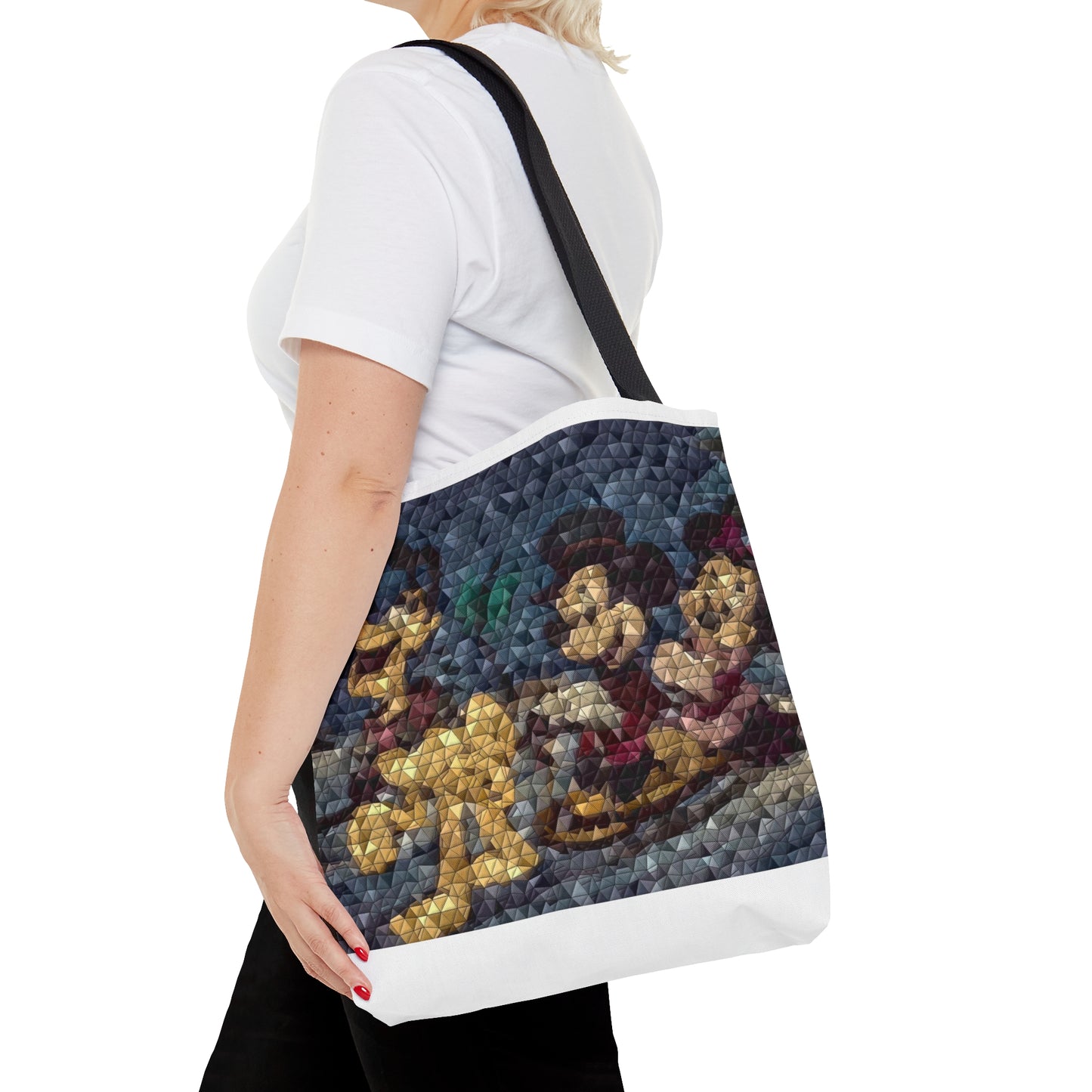 Tote Bag (AOP) ... Mickey_N_Minnie Mouse & Pluto ... "A Winter Sleigh Ride" ... Original Works. Winter 2023 ...