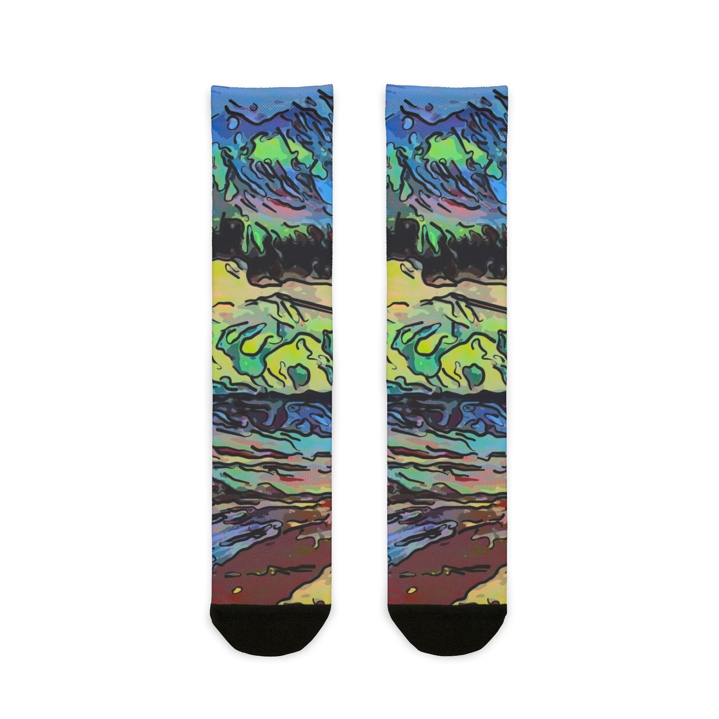 Sublimation Crew Socks ... On-The-Prairie .. "The Storm Is Brewing" ... Central Idaho: November 2023 ... Original Works  ...
